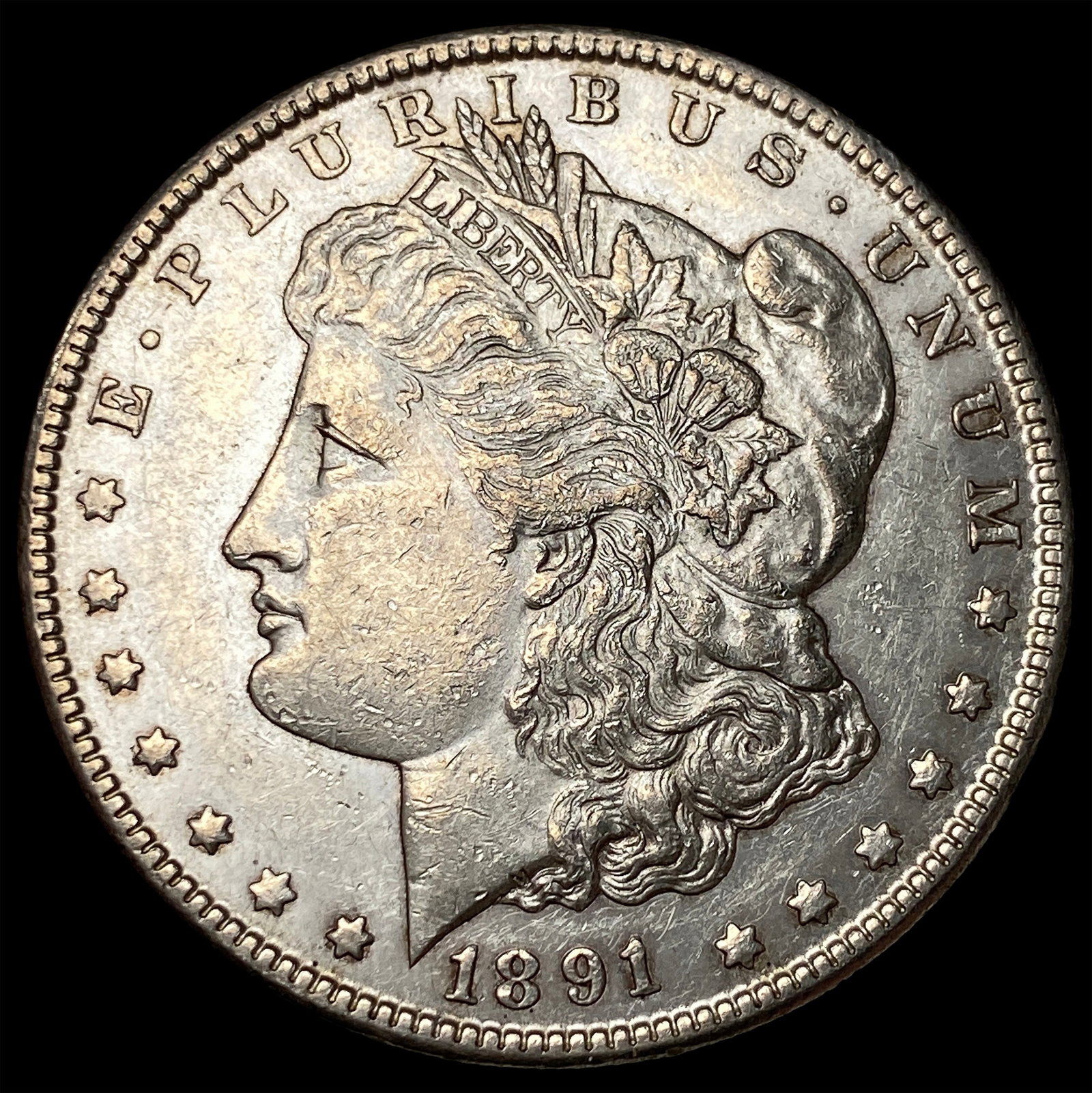 1891-CC Silver Morgan Dollar CLOSELY UNCIRCULATED: 1891-CC Silver Morgan Dollar CLOSELY UNCIRCULATED