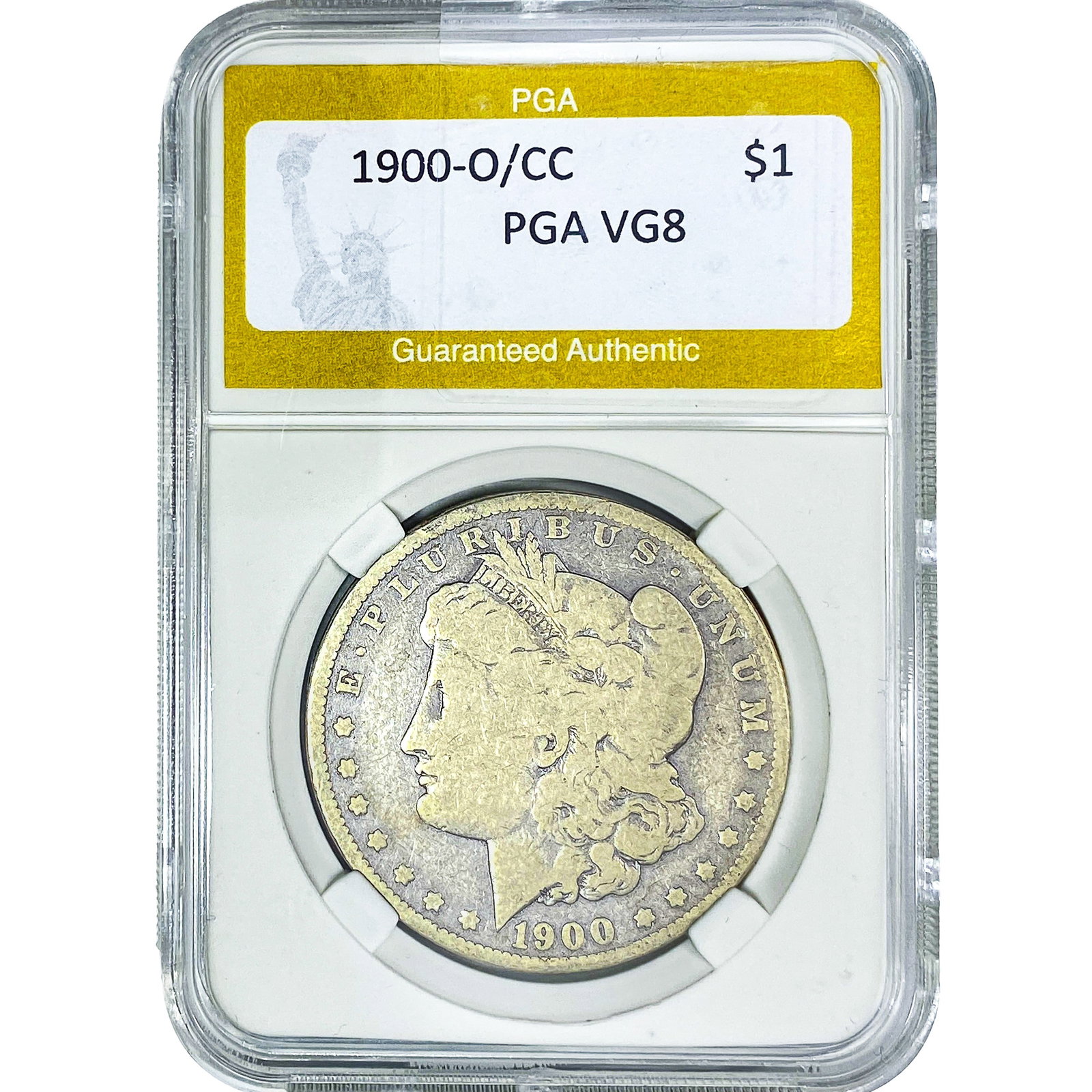 1900-O/CC Morgan Silver Dollar PGA VG8: 1900-O/CC Morgan Silver Dollar PGA VG8