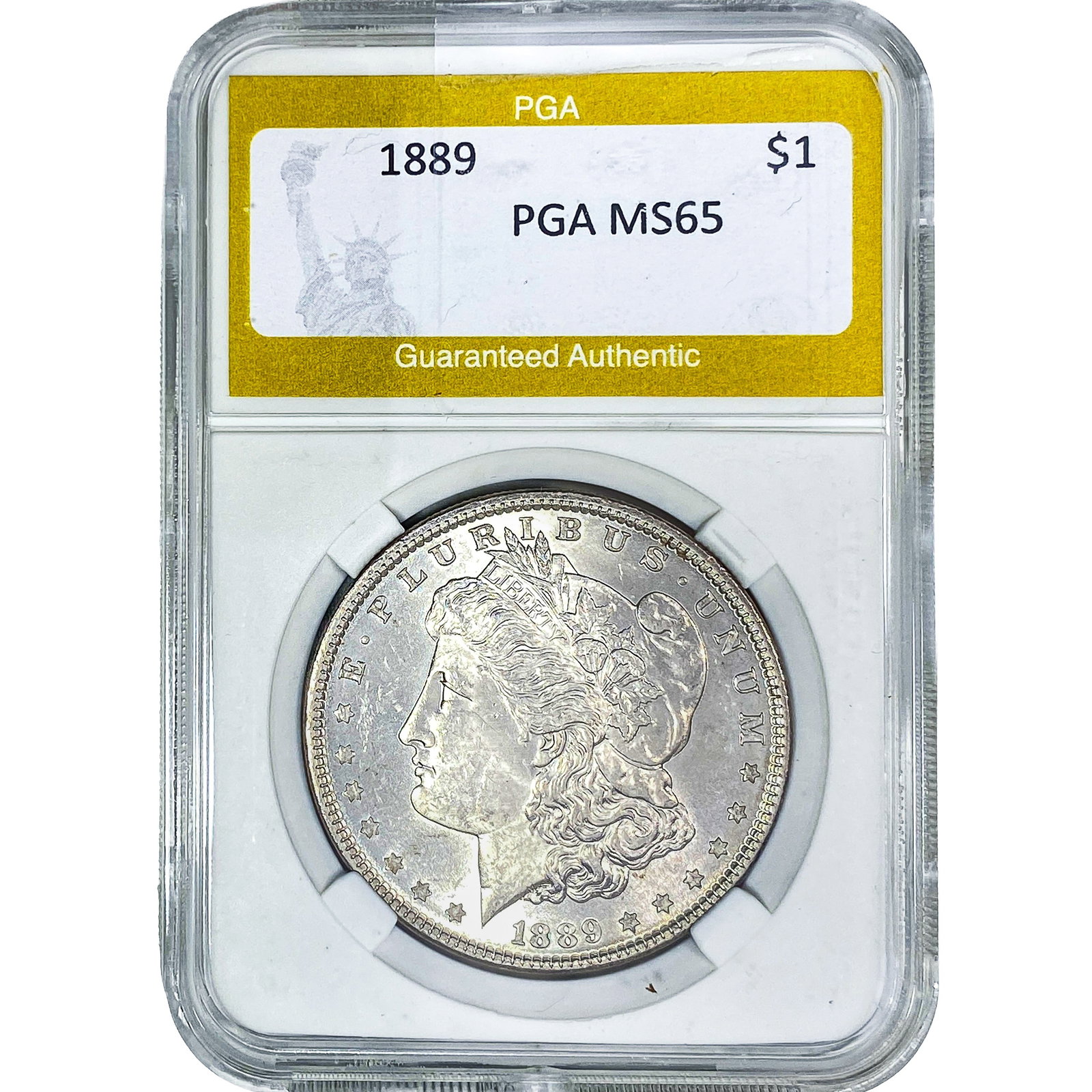 1889 Morgan Silver Dollar PGA MS65: 1889 Morgan Silver Dollar PGA MS65