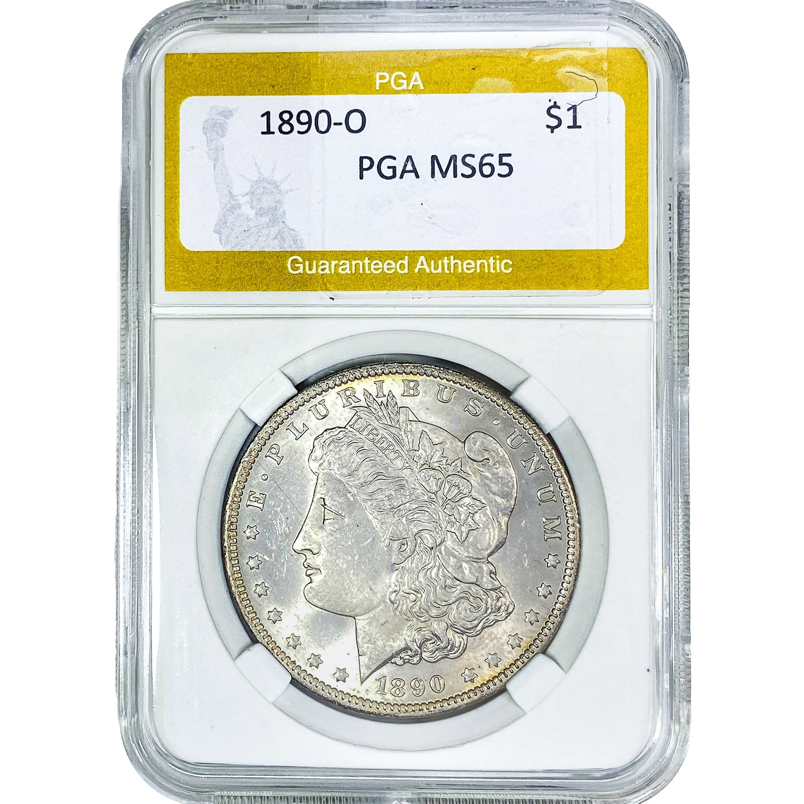 1890-O Morgan Silver Dollar PGA MS65: 1890-O Morgan Silver Dollar PGA MS65