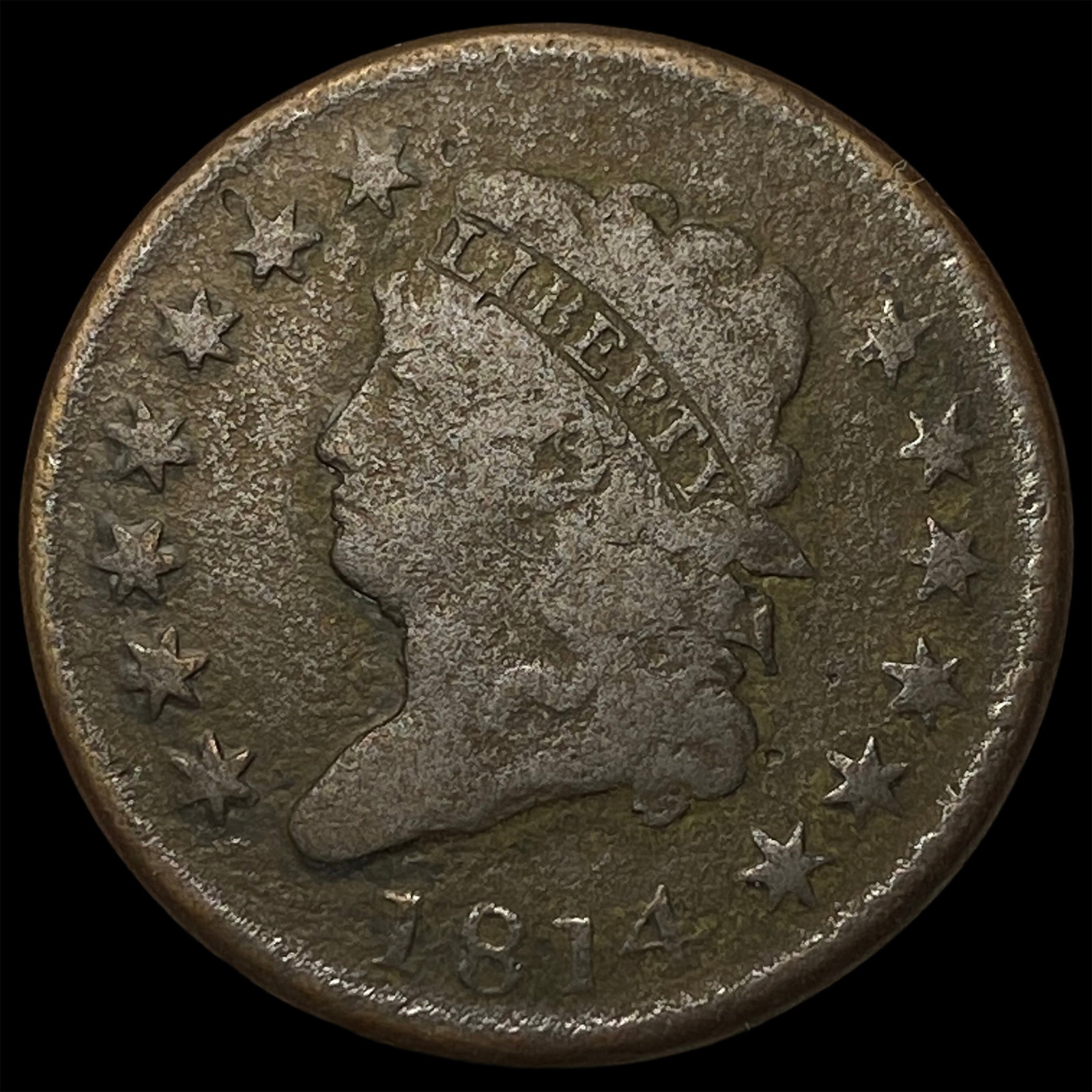 1814 Classic Head Large Cent LIGHTLY CIRCULATED: 1814 Classic Head Large Cent LIGHTLY CIRCULATED