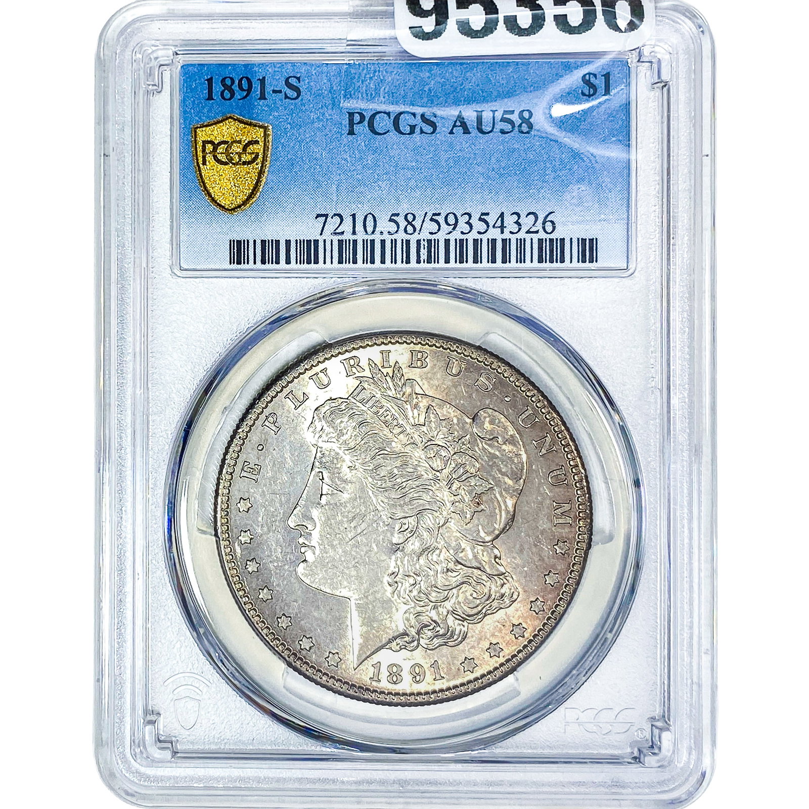 1891-S Morgan Silver Dollar PCGS AU58: 1891-S Morgan Silver Dollar PCGS AU58
