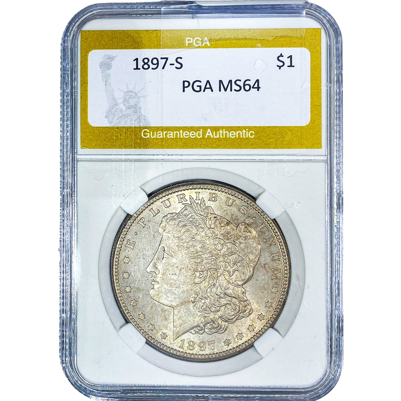 1897-S Morgan Silver Dollar PGA MS64: 1897-S Morgan Silver Dollar PGA MS64