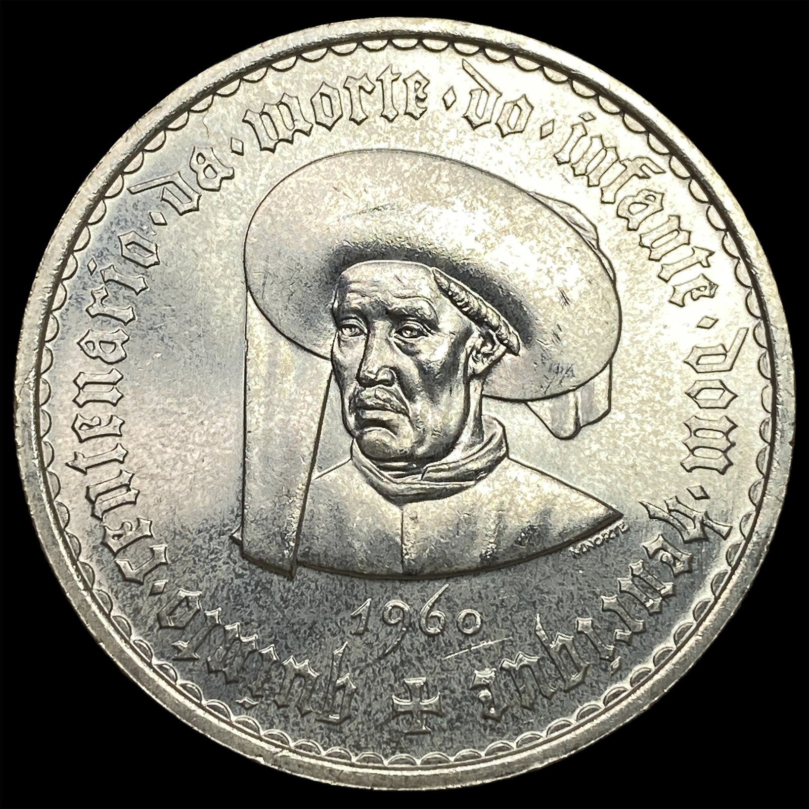 1960 Portugal Silver 20 Escudos: 1960 Portugal Silver 20 Escudos