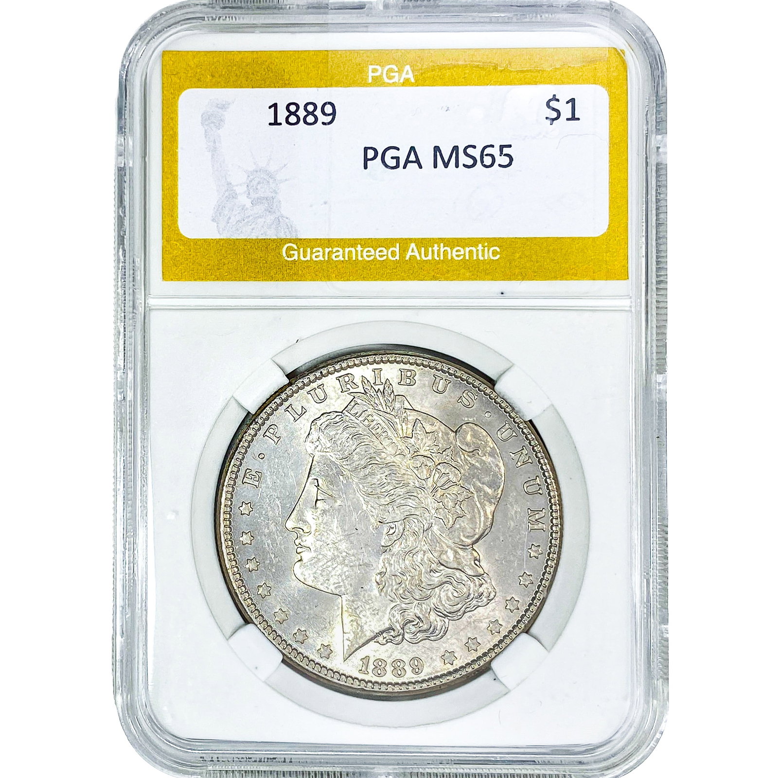 1889 Morgan Silver Dollar PGA MS65: 1889 Morgan Silver Dollar PGA MS65