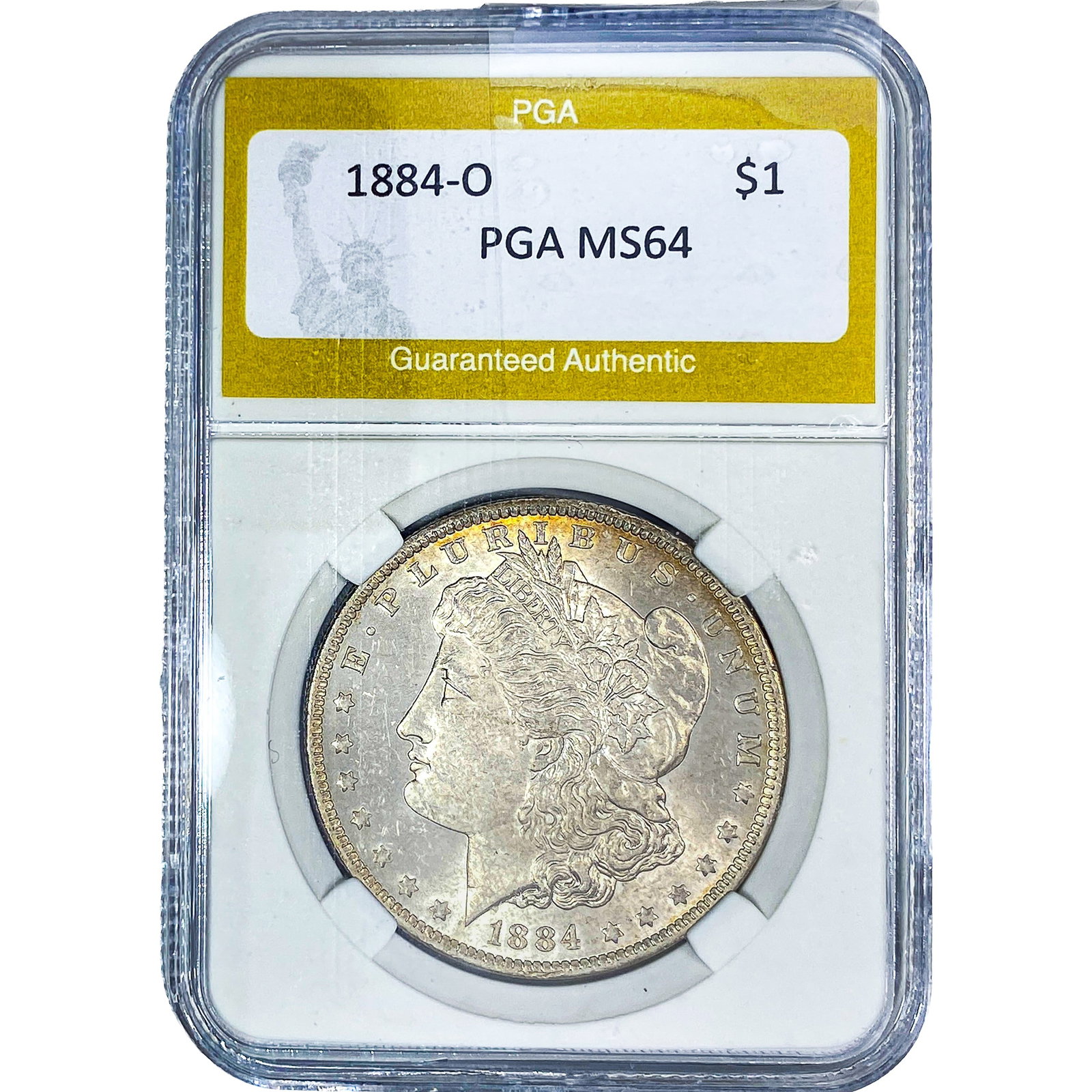 1884-O Morgan Silver Dollar PGA MS64: 1884-O Morgan Silver Dollar PGA MS64