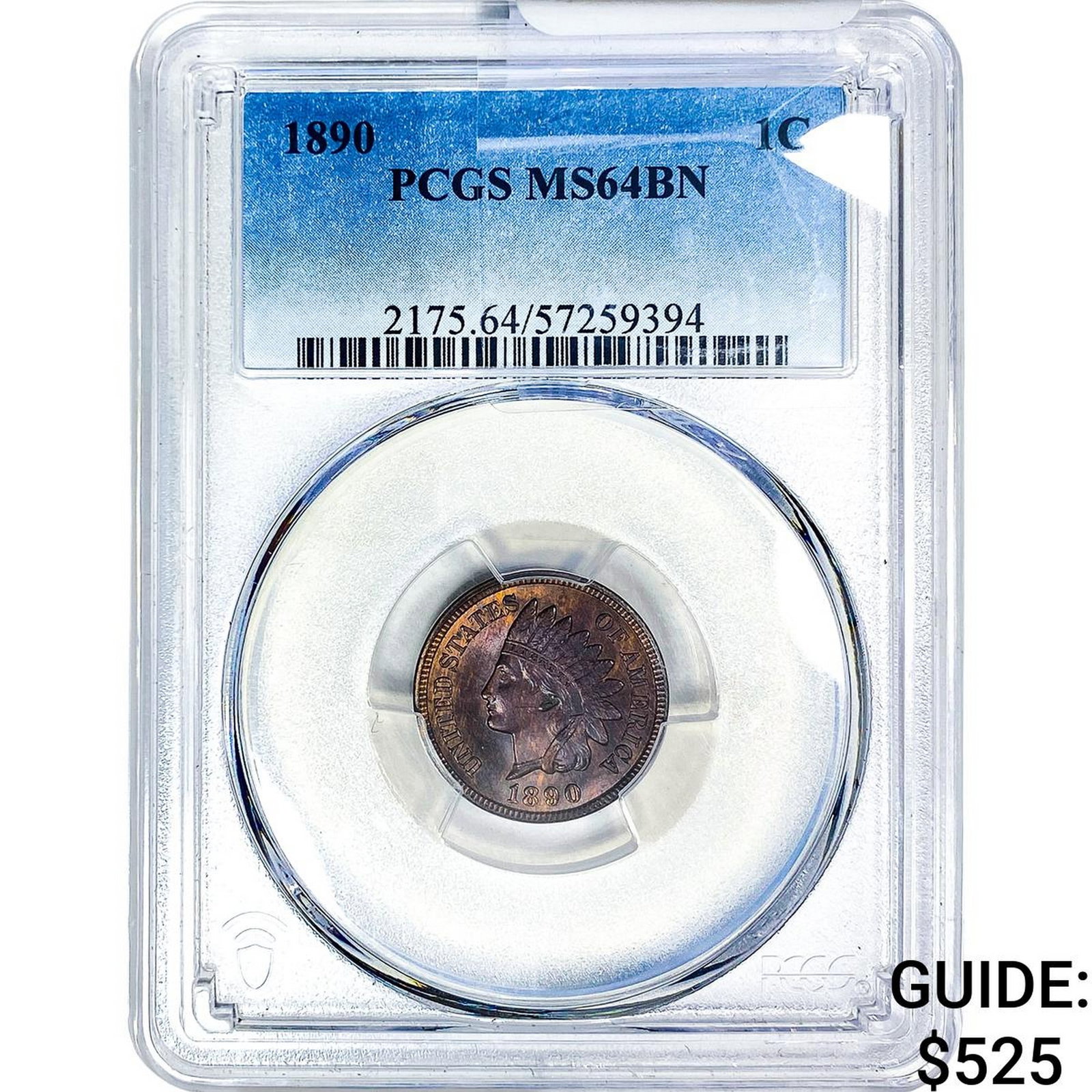 1890 Indian Head Cent PCGS MS64 BN: 1890 Indian Head Cent PCGS MS64 BN