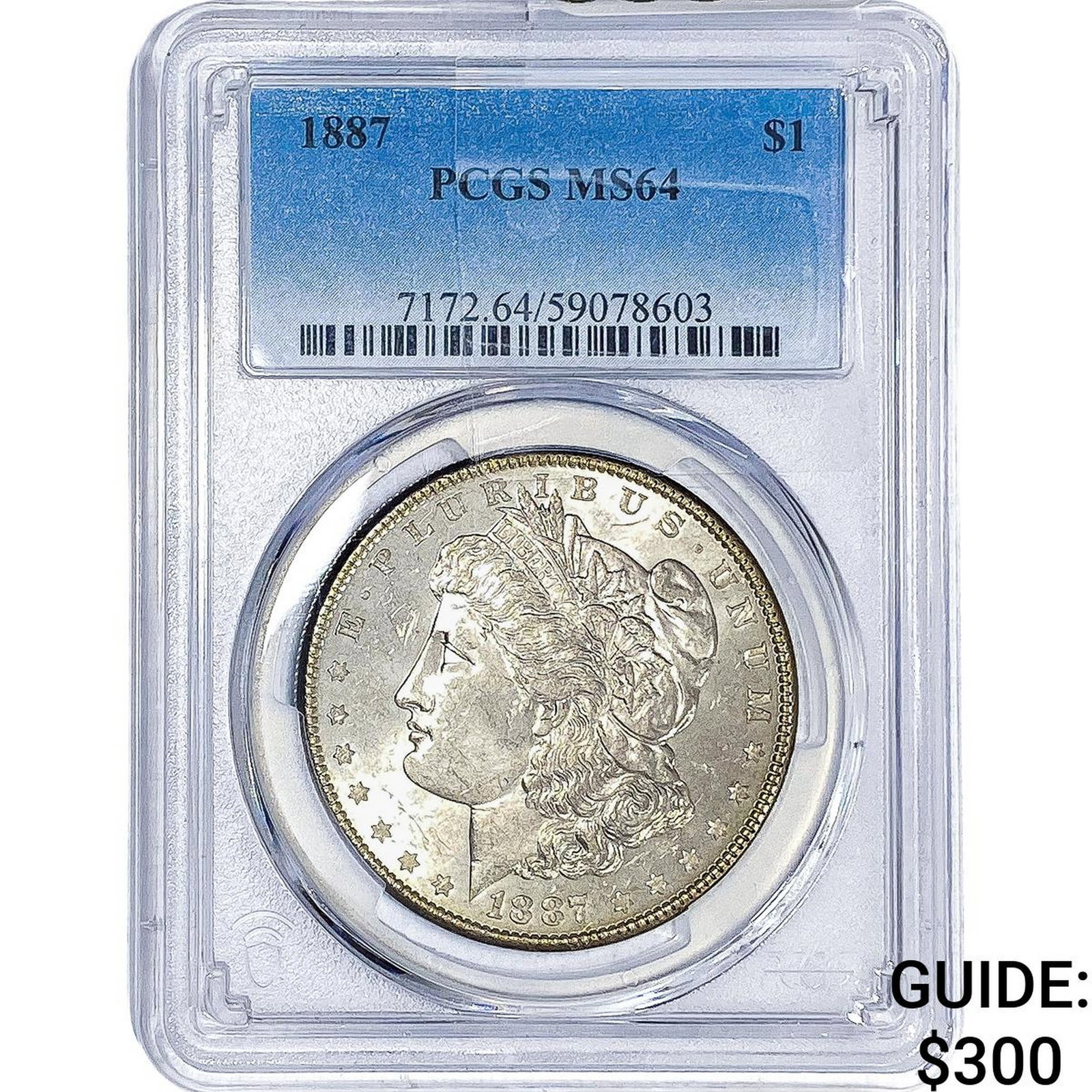 1887 Morgan Silver Dollar PCGS MS64: 1887 Morgan Silver Dollar PCGS MS64