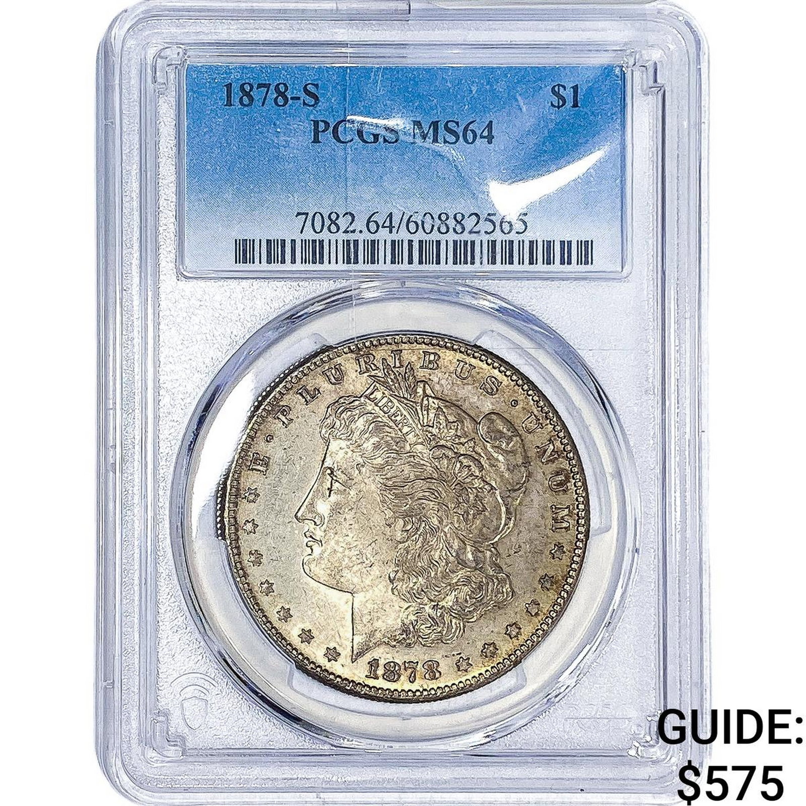 1878-S Morgan Silver Dollar PCGS MS64: 1878-S Morgan Silver Dollar PCGS MS64