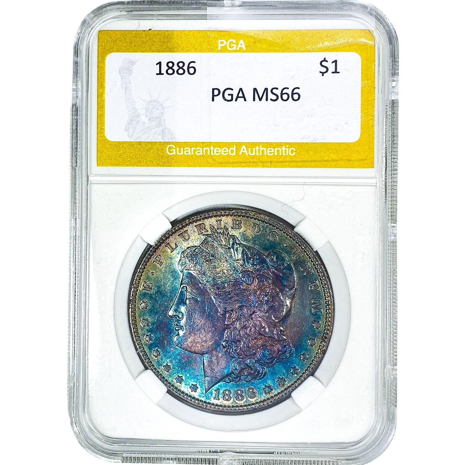 1886 Morgan Silver Dollar PGA MS66: 1886 Morgan Silver Dollar PGA MS66