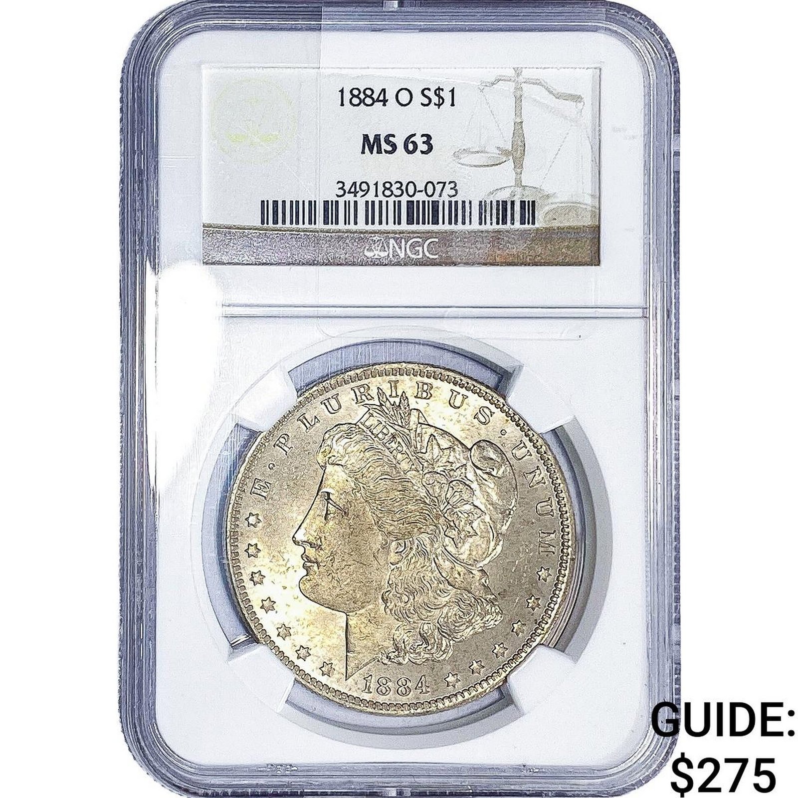 1884-O Morgan Silver Dollar NGC MS63: 1884-O Morgan Silver Dollar NGC MS63