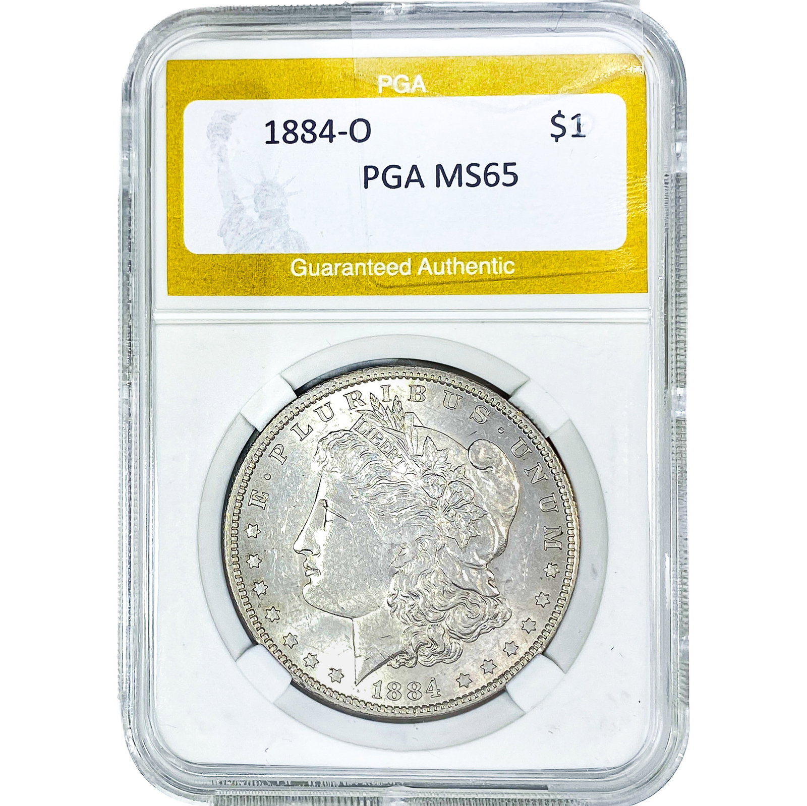 1884-O Morgan Silver Dollar PGA MS65: 1884-O Morgan Silver Dollar PGA MS65