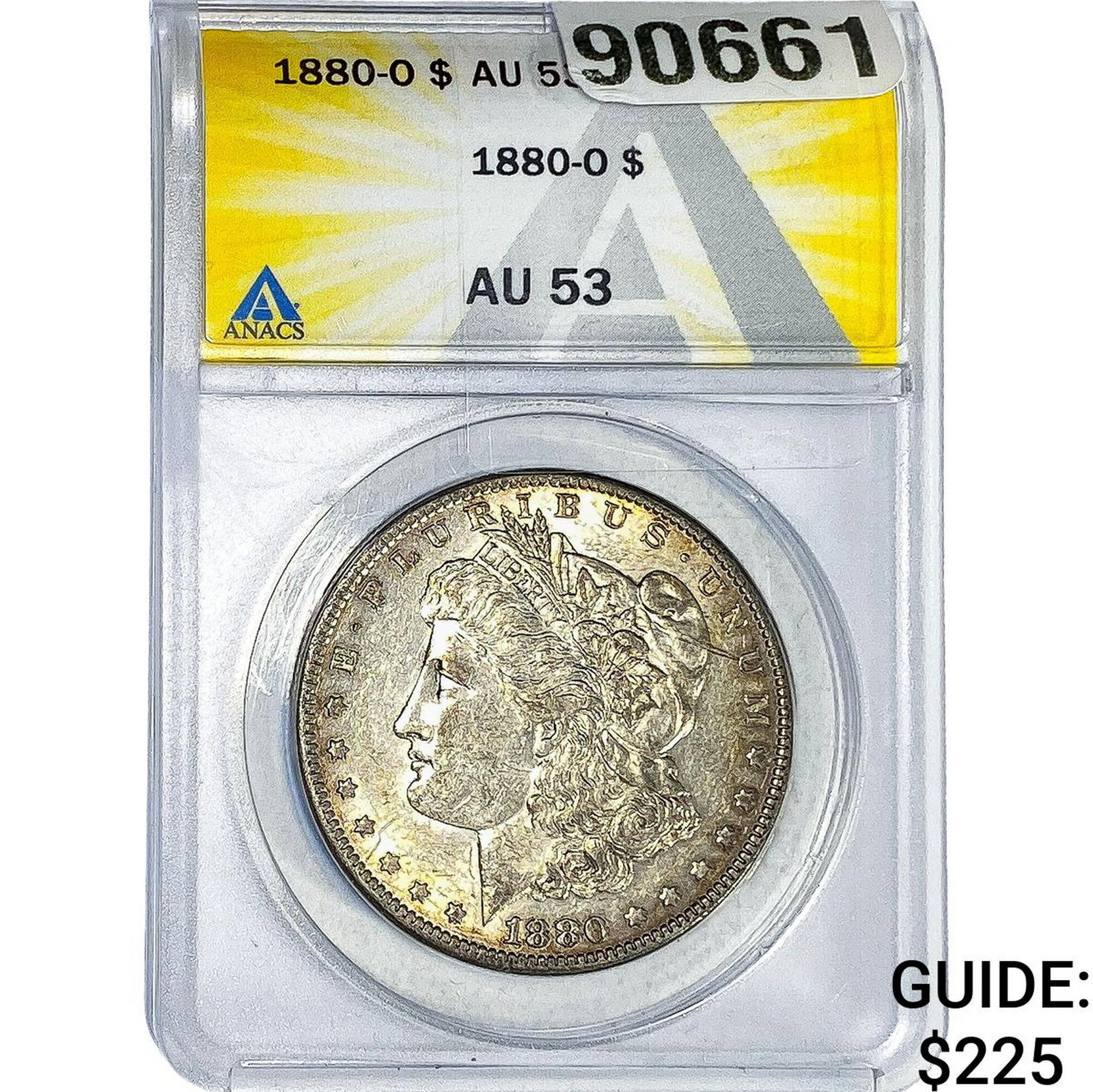 1880-O Morgan Silver Dollar ANACS AU53: 1880-O Morgan Silver Dollar ANACS AU53