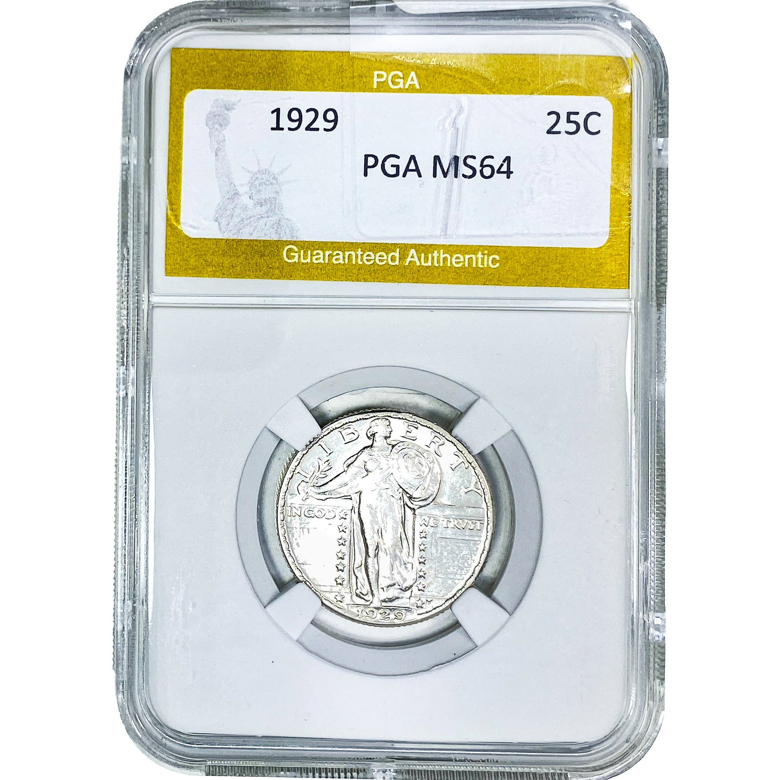 1929 Standing Liberty Quarter PGA MS64: 1929 Standing Liberty Quarter PGA MS64