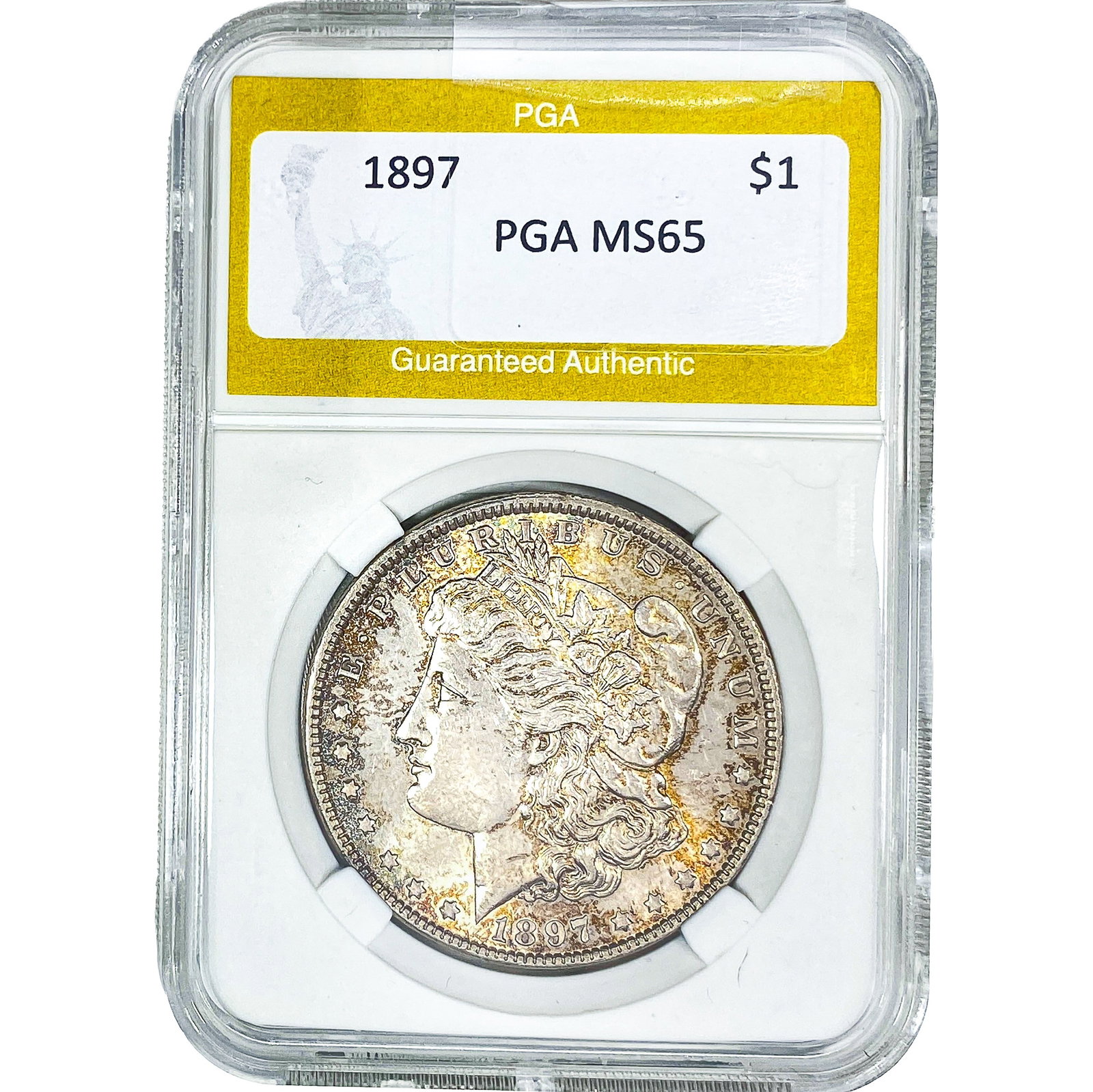 1897 Morgan Silver Dollar PGA MS65: 1897 Morgan Silver Dollar PGA MS65