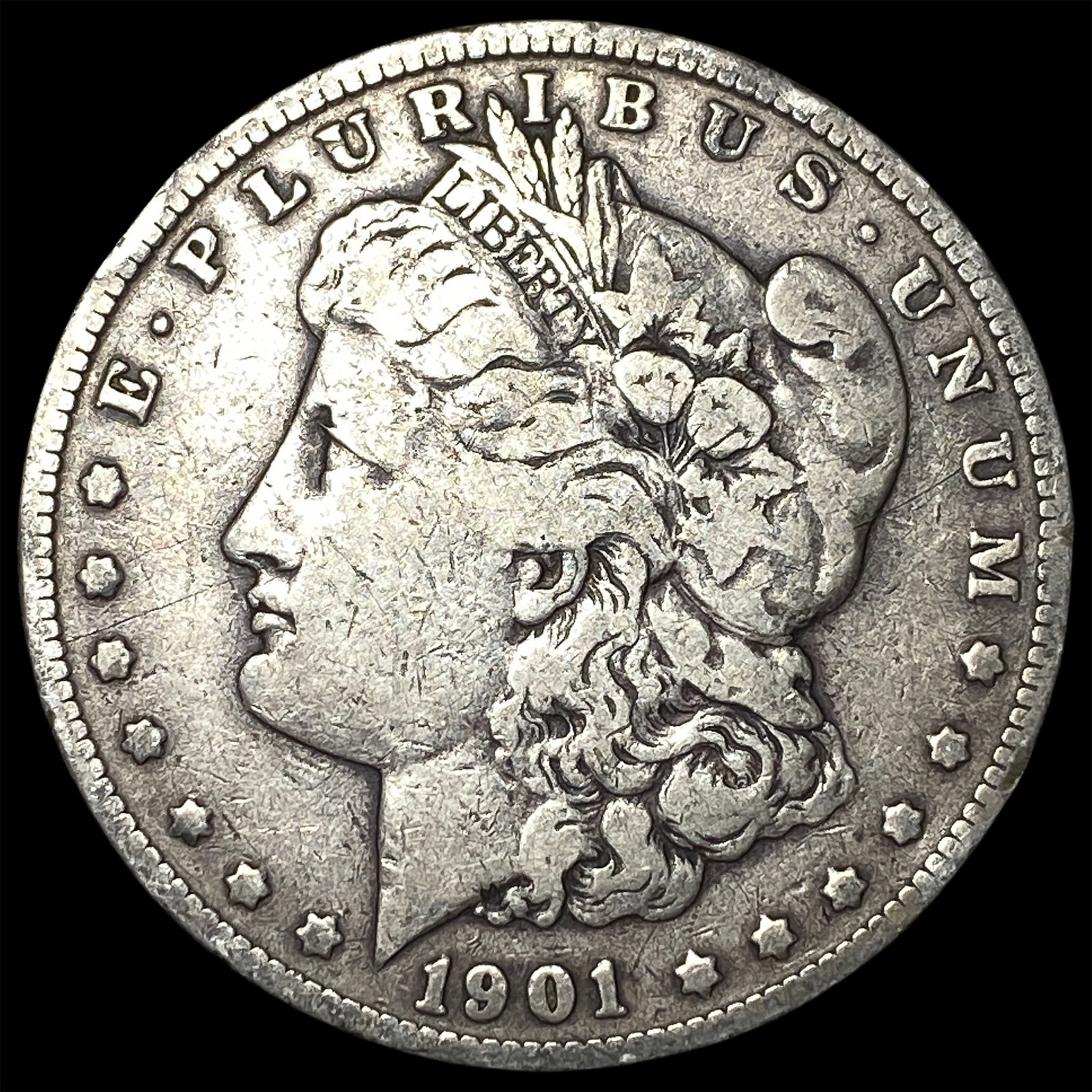 1901-S Silver Morgan Dollar LIGHTLY CIRCULATED: 1901-S Silver Morgan Dollar LIGHTLY CIRCULATED