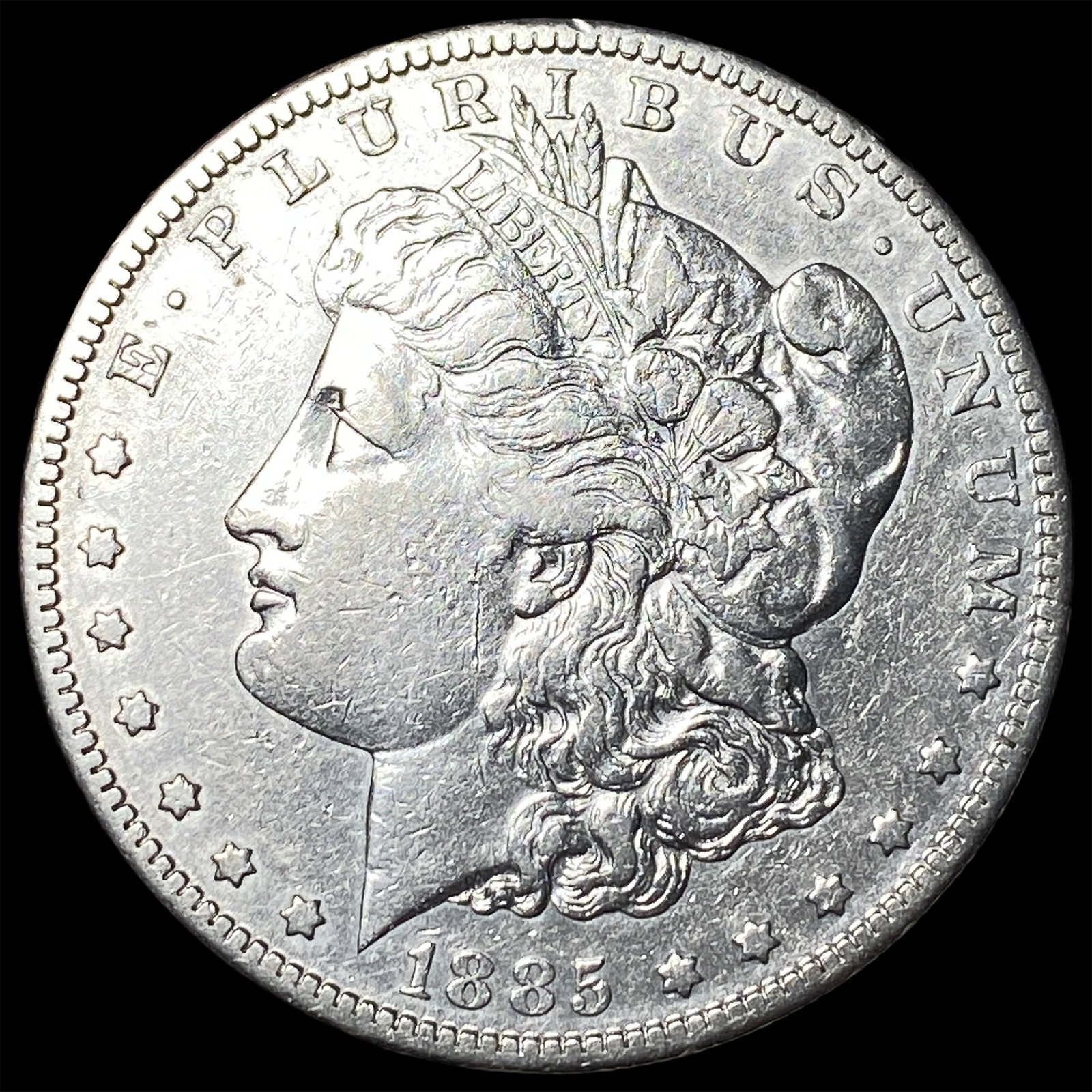 1885-S Silver Morgan Dollar CLOSELY UNCIRCULATED: 1885-S Silver Morgan Dollar CLOSELY UNCIRCULATED