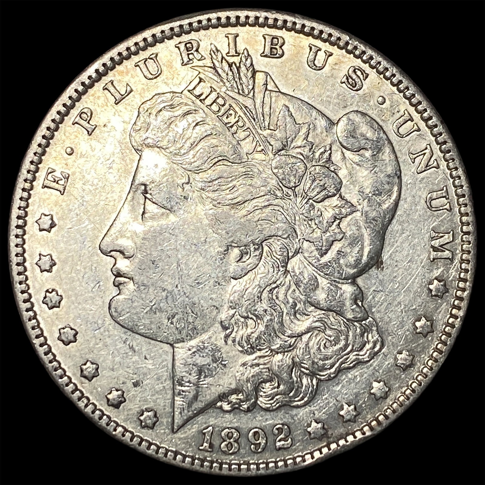 1892-S Silver Morgan Dollar CLOSELY UNCIRCULATED: 1892-S Silver Morgan Dollar CLOSELY UNCIRCULATED
