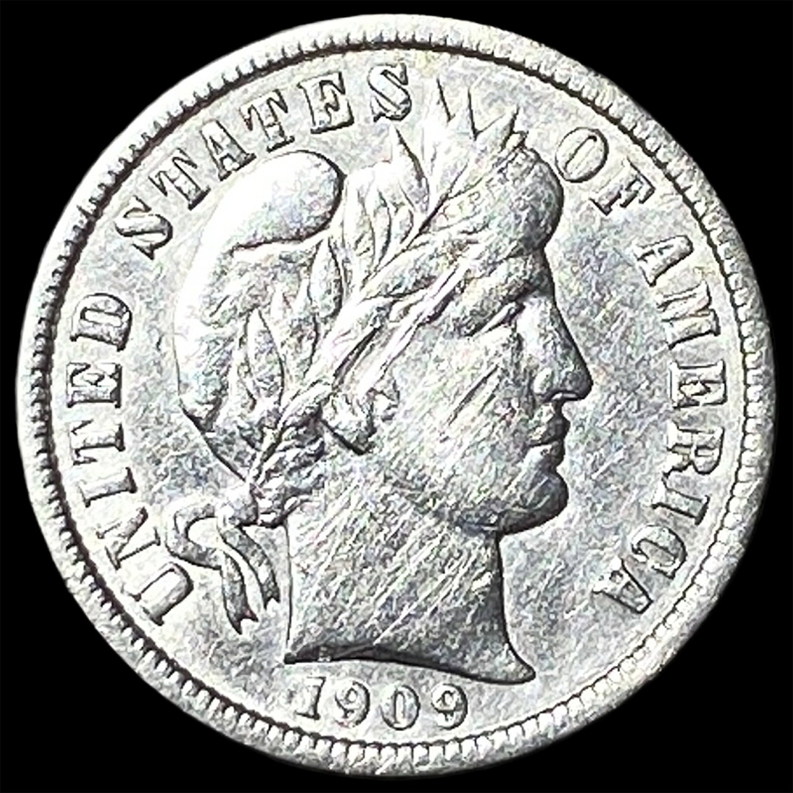 1909 Barber Dime CHOICE AU (1 of 2)