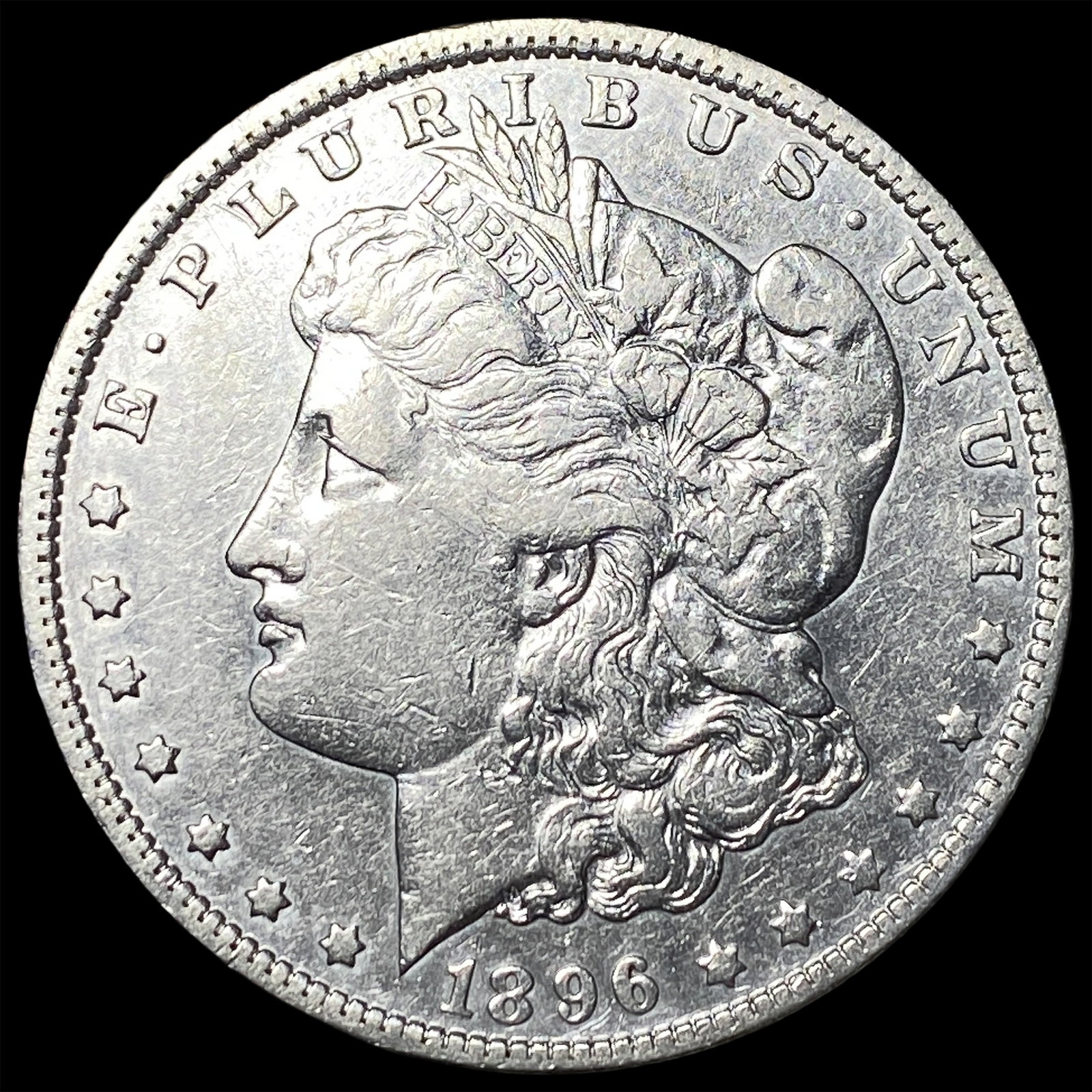 1896 Morgan Silver Dollar NEARLY UNCIRCULATED: 1896 Morgan Silver Dollar NEARLY UNCIRCULATED