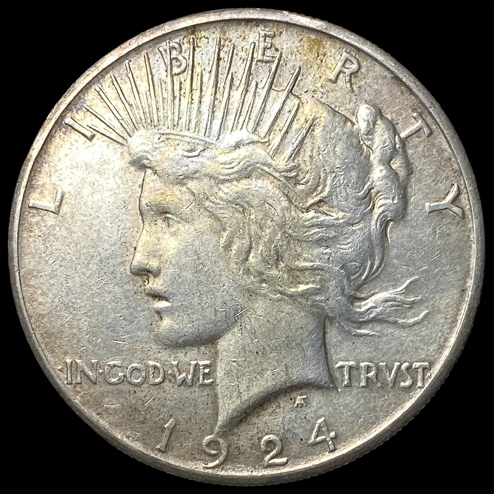1924-S Silver Peace Dollar NEARLY UNCIRCULATED (1 of 2)