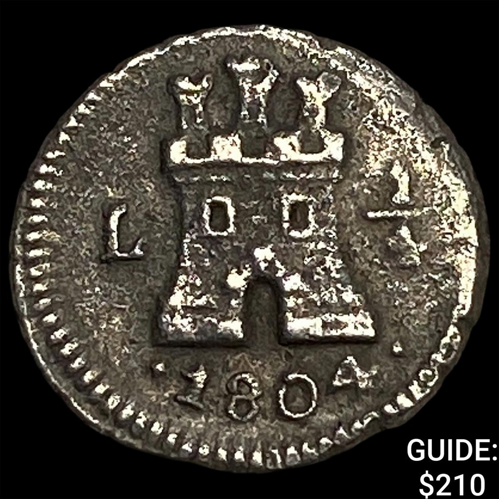 1804 Peru Silver 1/4 Real: 1804 Peru Silver 1/4 Real