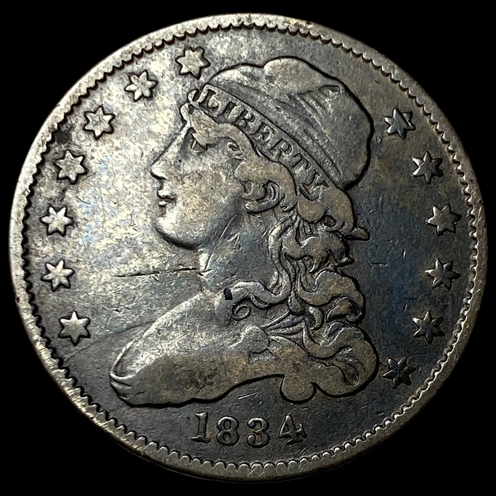 1834 Capped Bust Quarter LIGHTLY CIRCULATED (1 of 2)