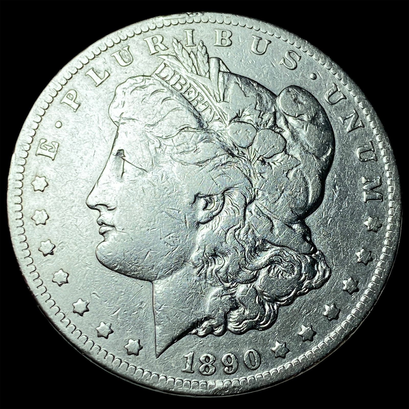 1890-CC Silver Morgan Dollar NEARLY UNCIRCULATED: 1890-CC Silver Morgan Dollar NEARLY UNCIRCULATED