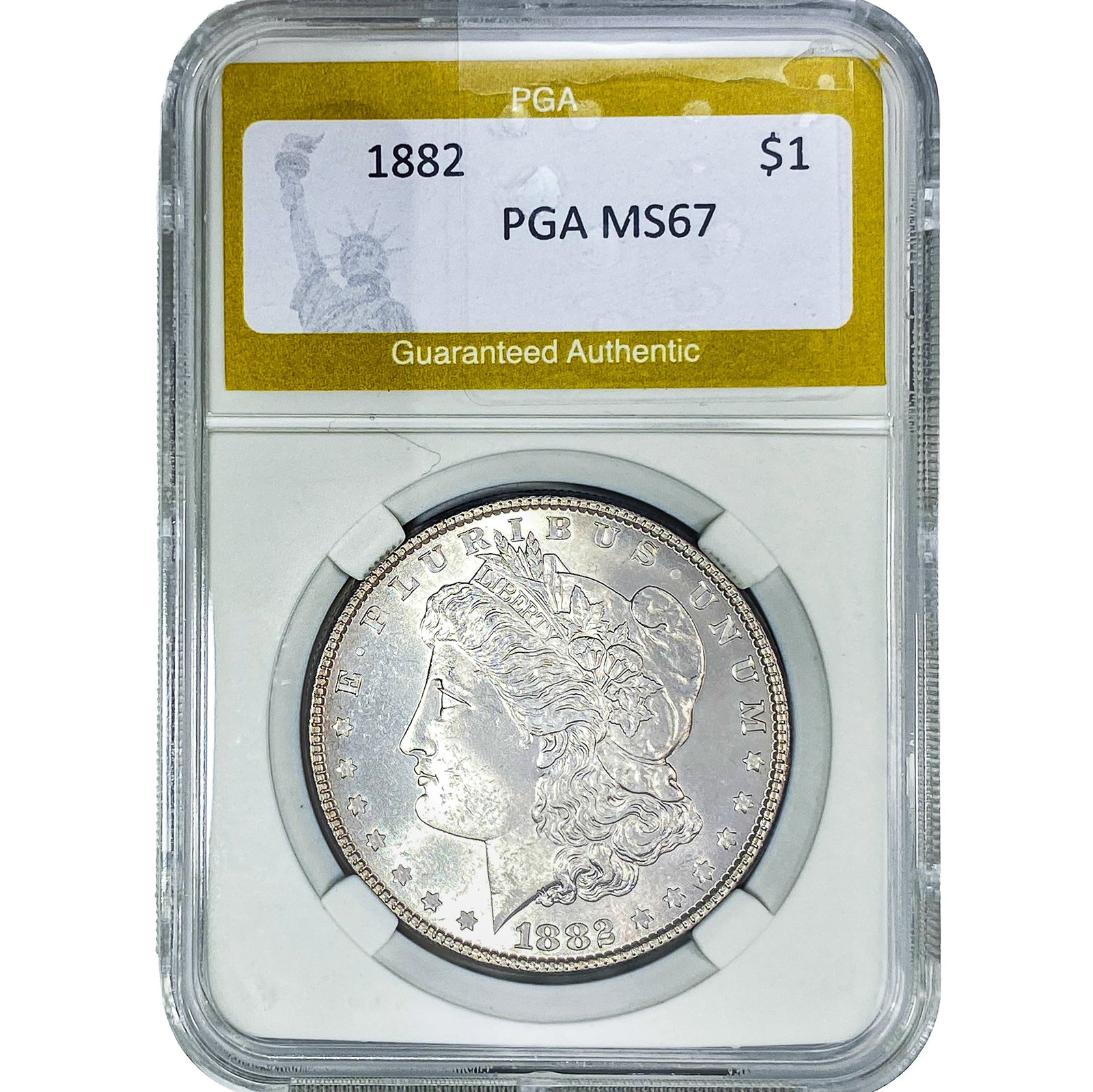 1882 Morgan Silver Dollar PGA MS67: 1882 Morgan Silver Dollar PGA MS67