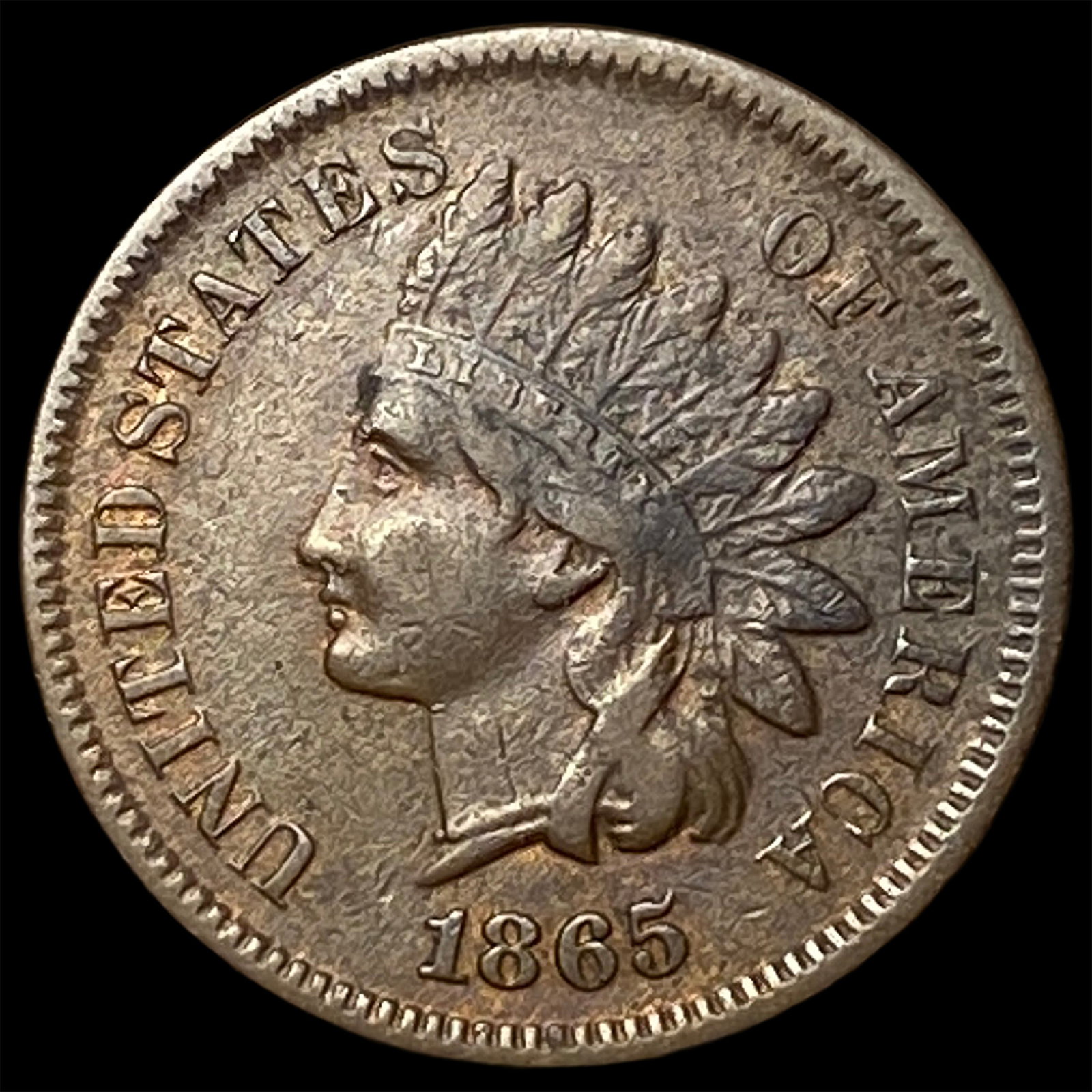1865 Indian Head Cent NEARLY UNCIRCULATED: 1865 Indian Head Cent NEARLY UNCIRCULATED