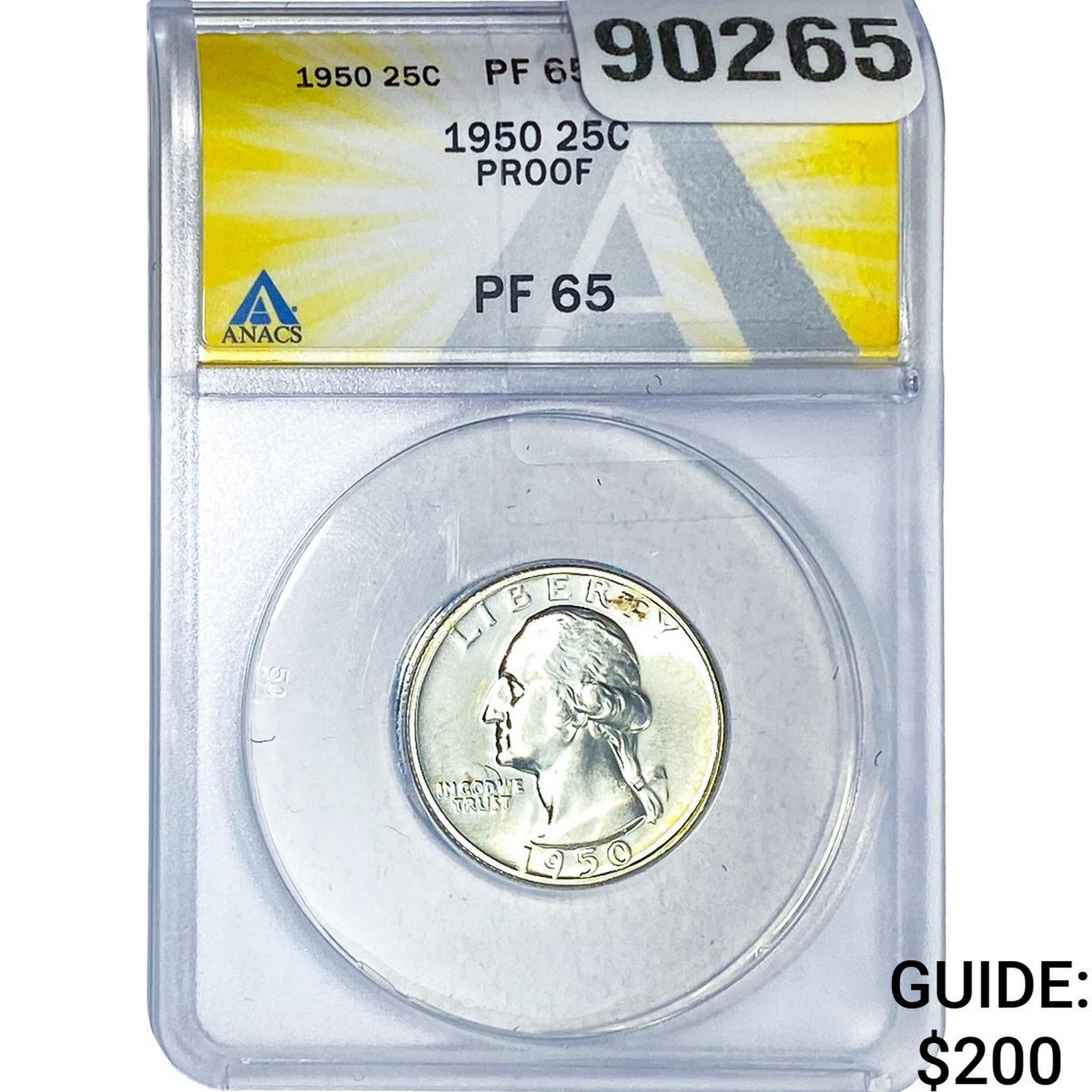 1950 Washington Silver Quarter ANACS PF65 PROOF (1 of 2)