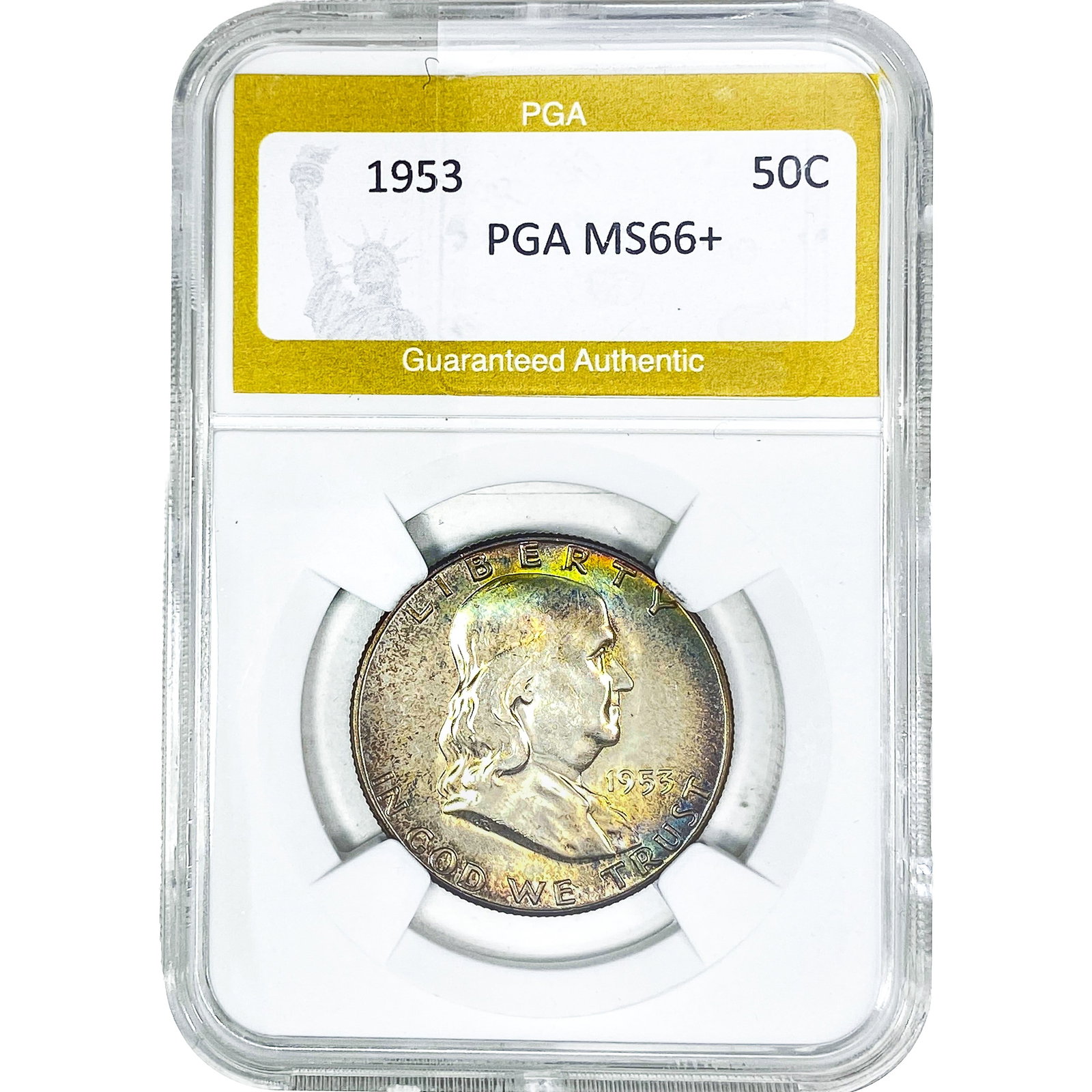 1953 Franklin Half Dollar PGA MS66+: 1953 Franklin Half Dollar PGA MS66+