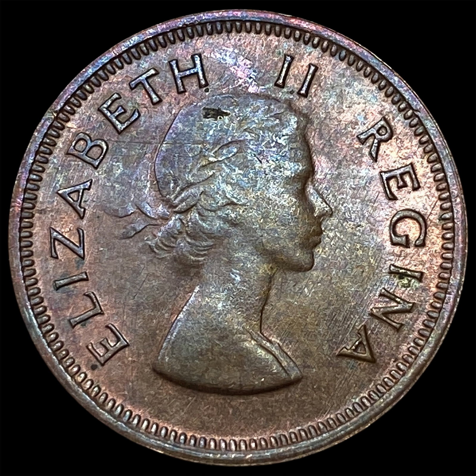 1953 South Africa Bronze 1/4 Penny (1 of 2)