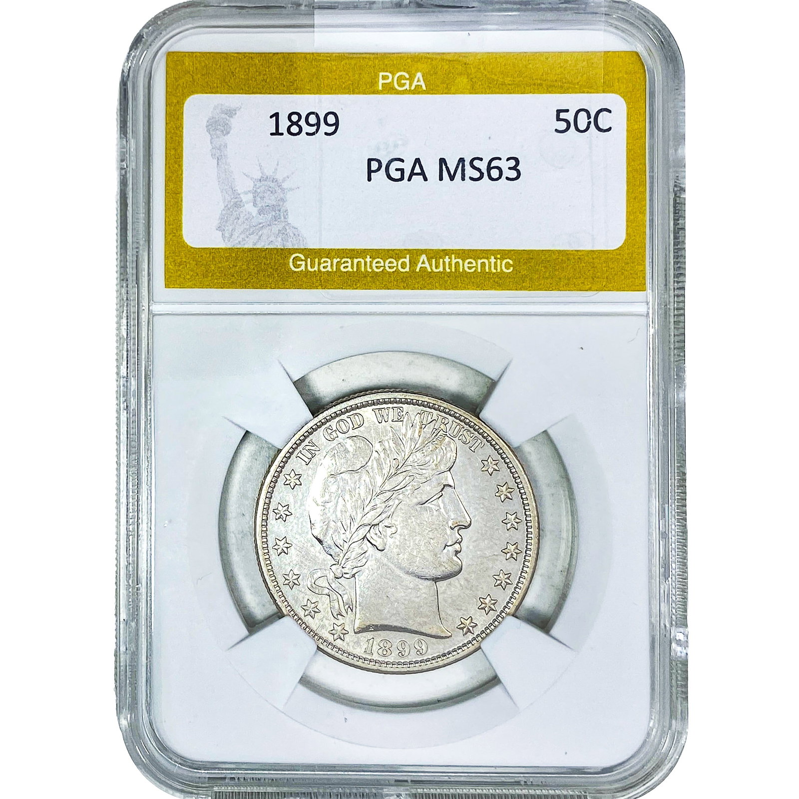 1899 Barber Half Dollar PGA MS63: 1899 Barber Half Dollar PGA MS63