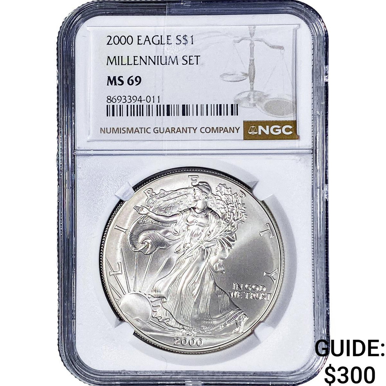 2000 Silver Eagle NGC MS69 Millennium Set (1 of 2)