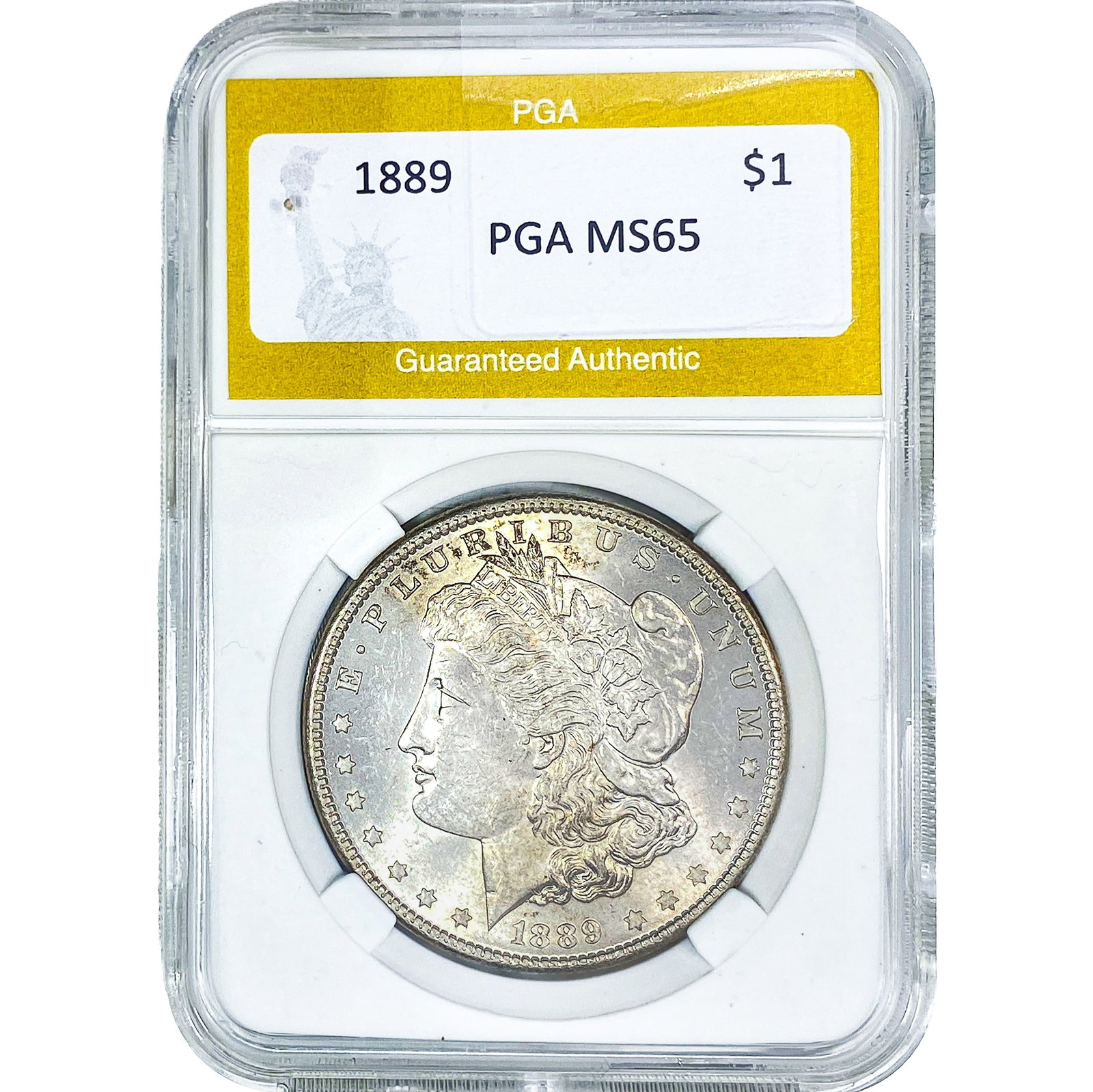 1889 Morgan Silver Dollar PGA MS65: 1889 Morgan Silver Dollar PGA MS65