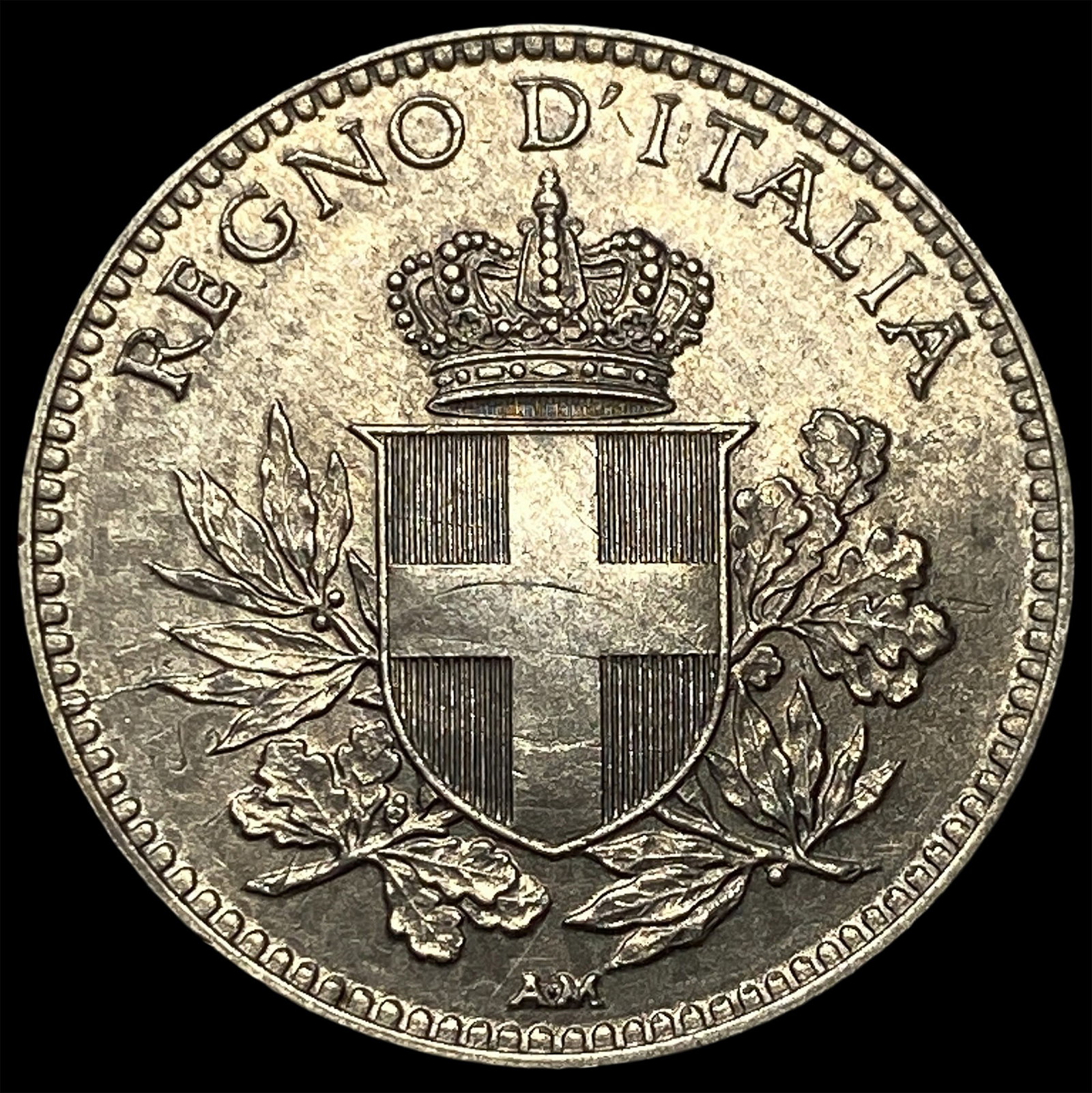 1919 Italy Copper Nickel 20 Centesimi: 1919 Italy Copper Nickel 20 Centesimi