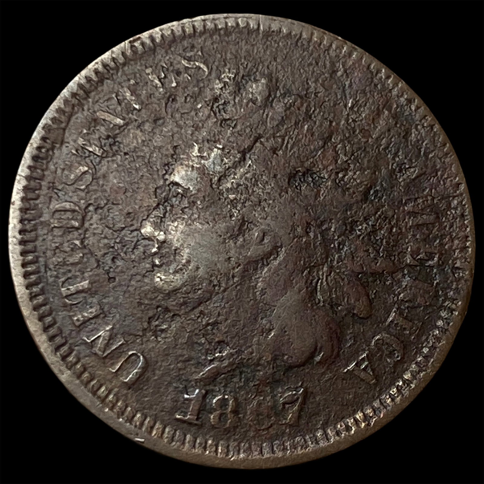 1867 Indian Head Cent NICELY CIRCULATED: 1867 Indian Head Cent NICELY CIRCULATED