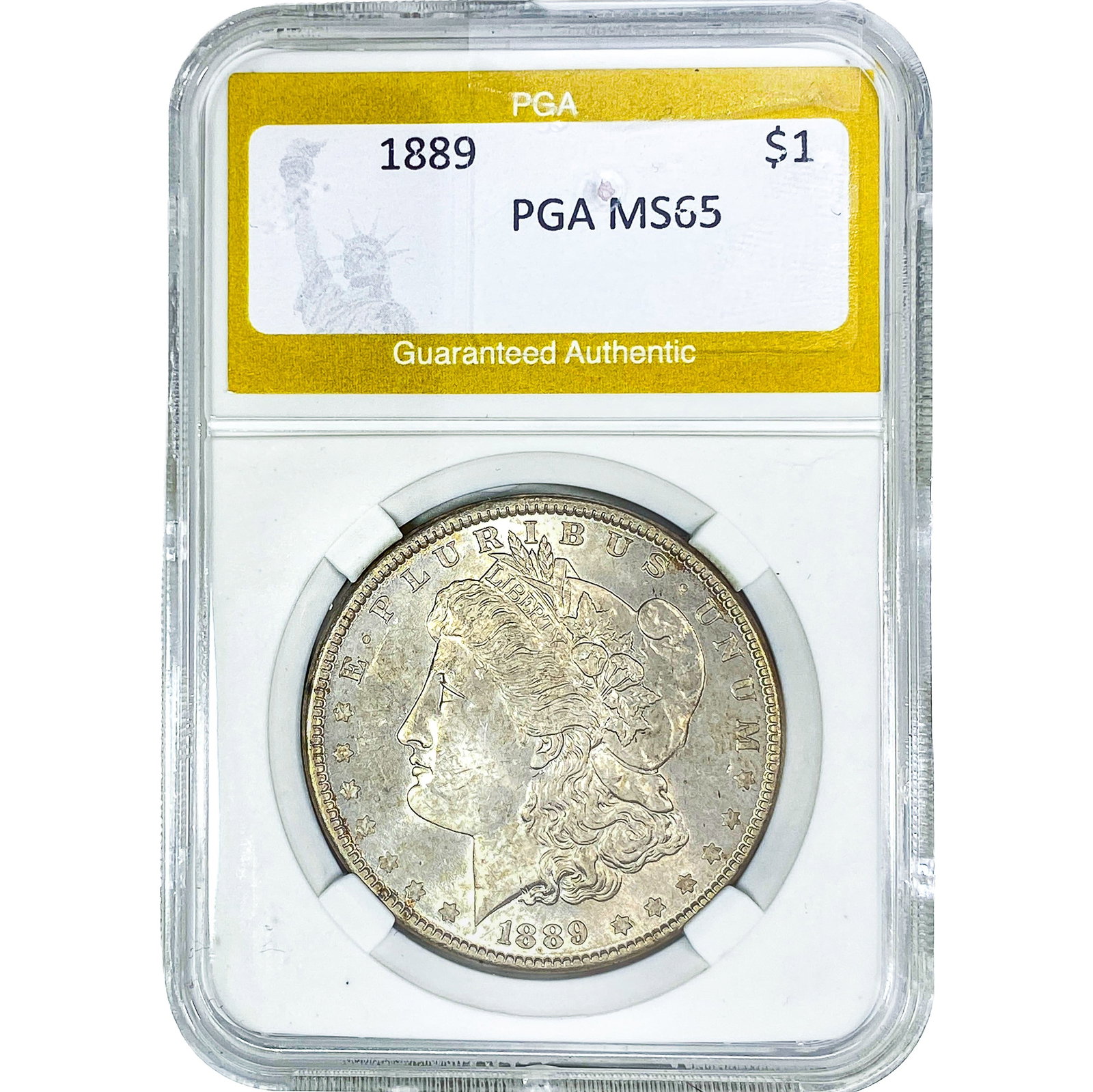 1889 Morgan Silver Dollar PGA MS65: 1889 Morgan Silver Dollar PGA MS65
