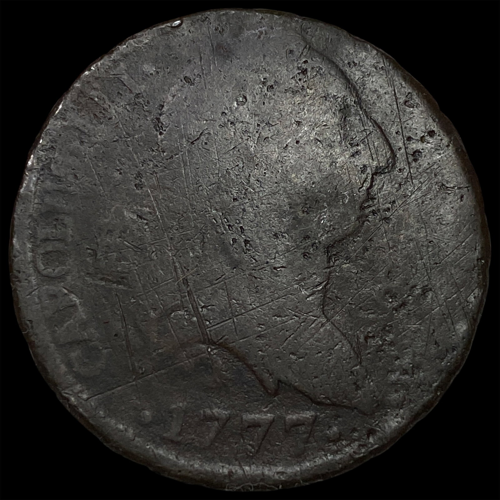 1777 Spain Carlos III Bronze 8 Maravedis: 1777 Spain Carlos III Bronze 8 Maravedis