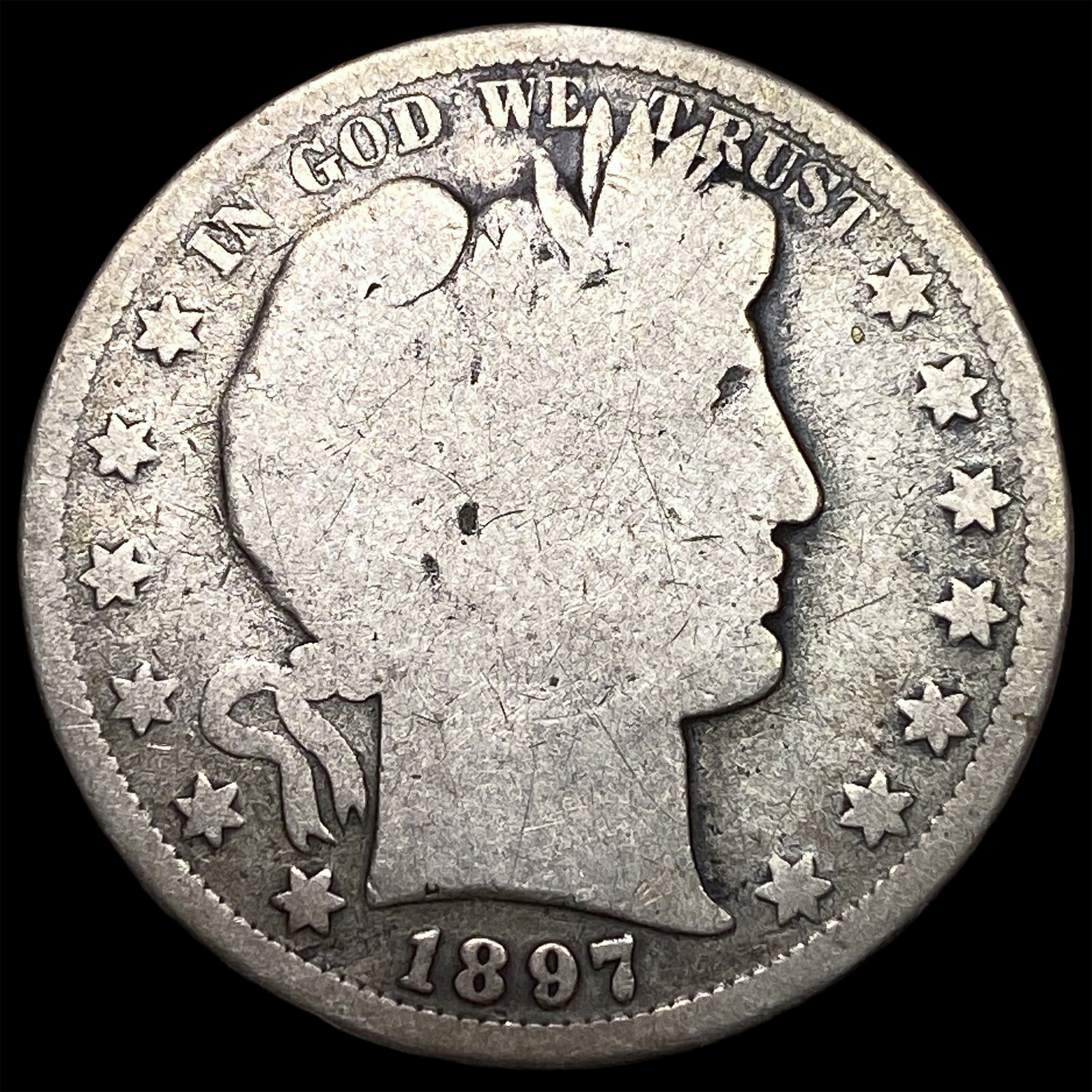 1897-S Barber Half Dollar NICELY CIRCULATED: 1897-S Barber Half Dollar NICELY CIRCULATED