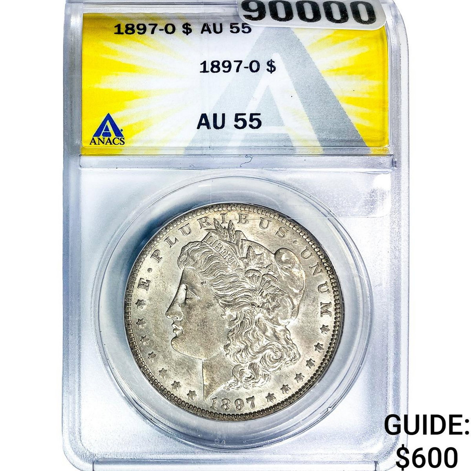 1897-O Morgan Silver Dollar ANACS AU55: 1897-O Morgan Silver Dollar ANACS AU55