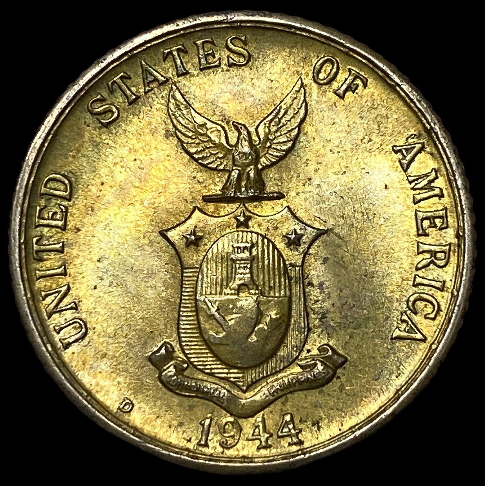 1944D Philippines Silver 20 Centavos: 1944D Philippines Silver 20 Centavos