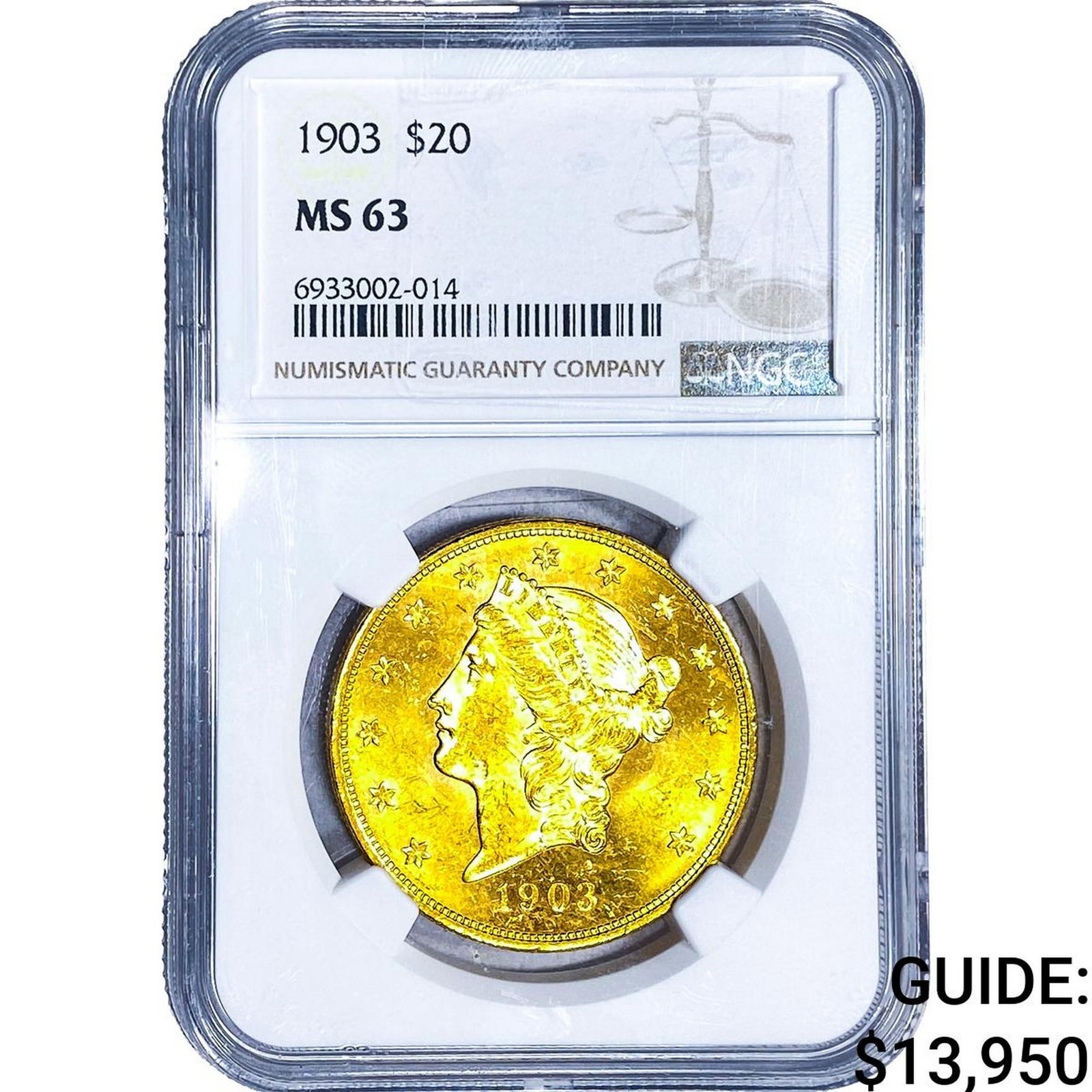 1903 $20 Gold Double Eagle NGC MS63 (1 of 4)