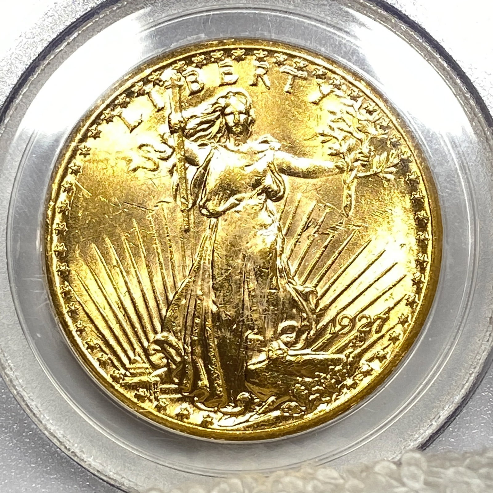 1927 $20 Gold Double Eagle PCGS MS62 - 3