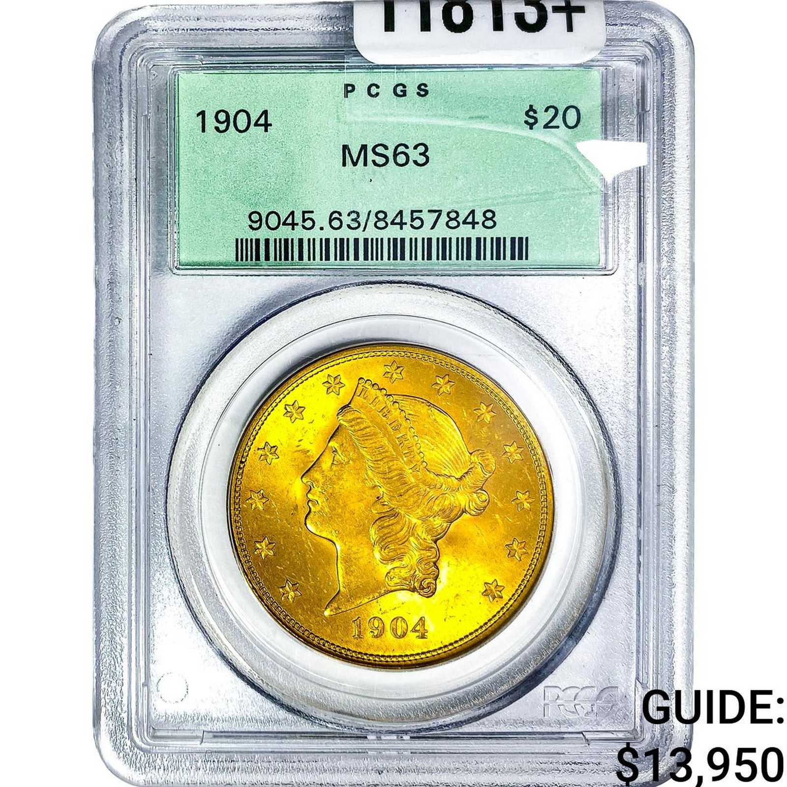 1904 $20 Gold Double Eagle PCGS MS63: 1904 $20 Gold Double Eagle PCGS MS63