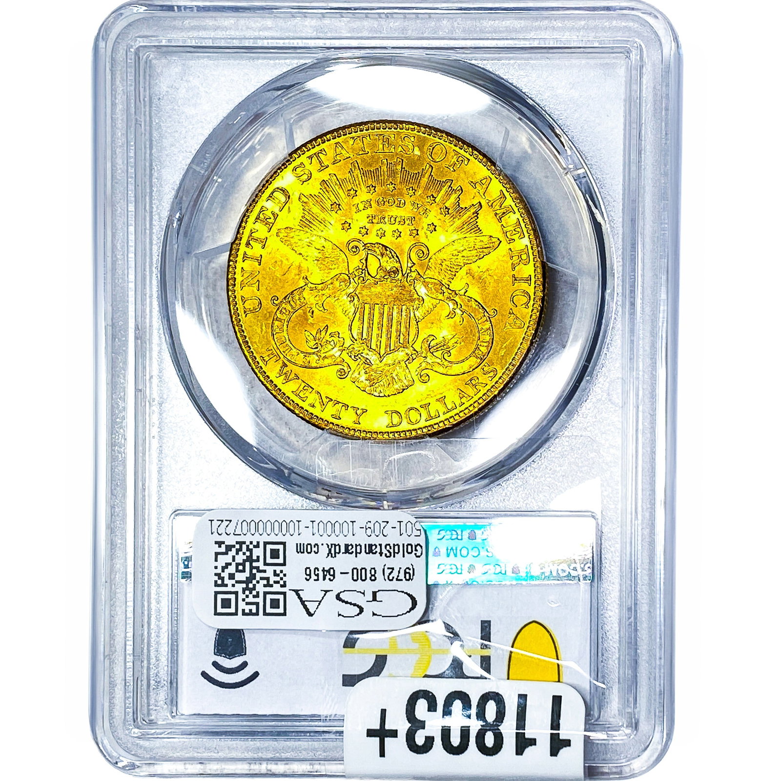 1907 $20 Gold Double Eagle PCGS MS63 - 2