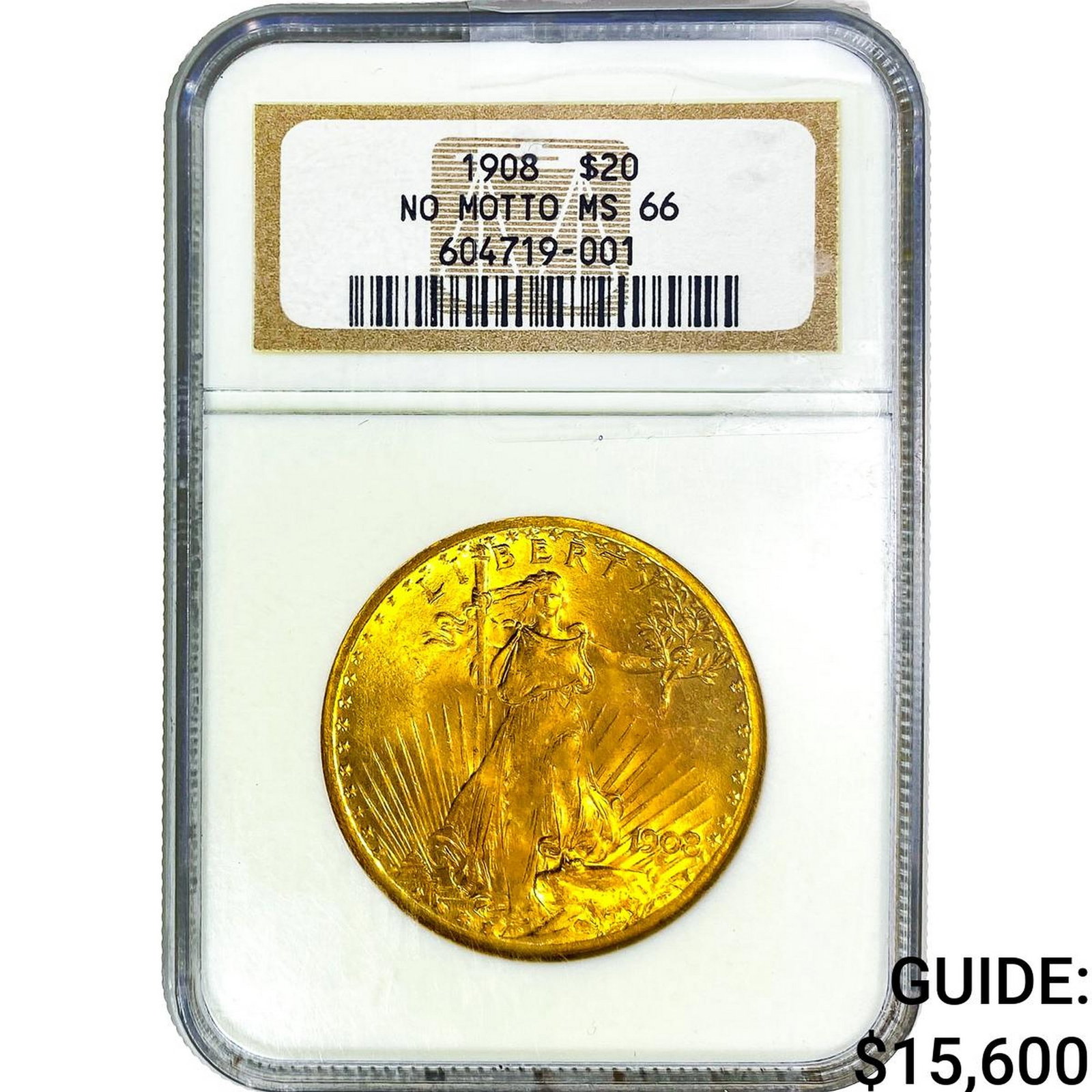 1908 $20 Gold Double Eagle NGC MS66 No Motto (1 of 4)