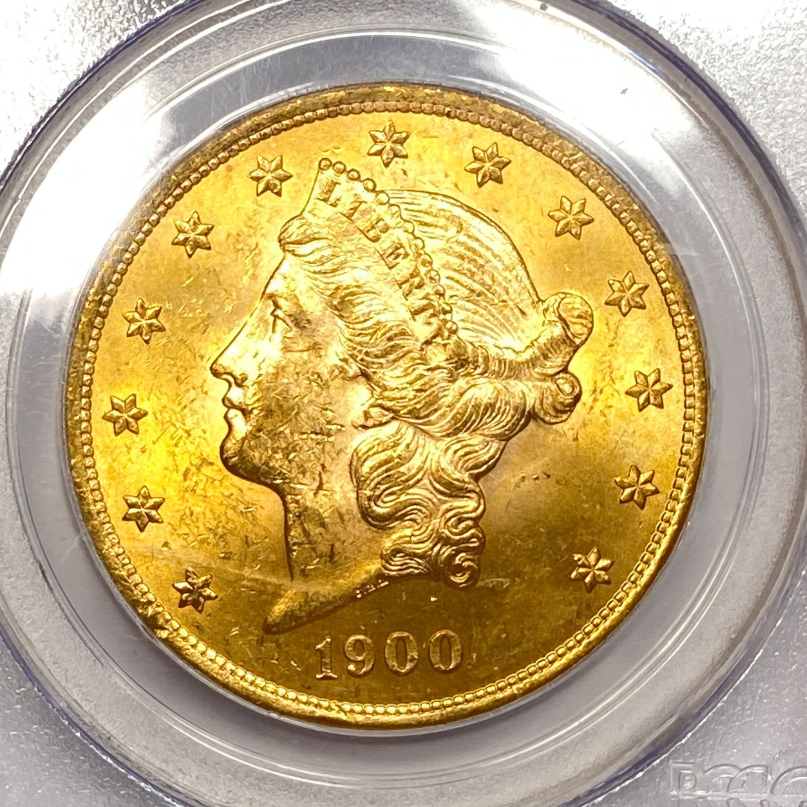 1900 $20 Gold Double Eagle PCGS MS63 - 3
