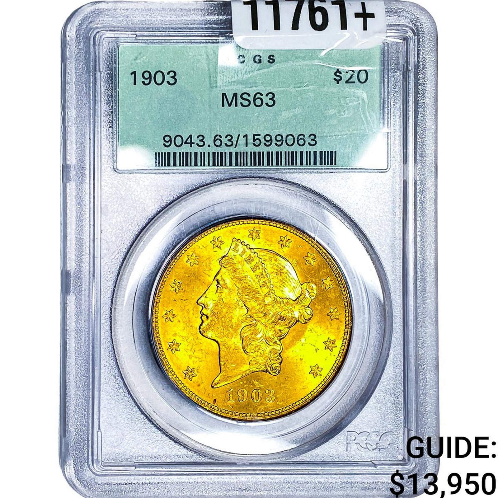 1903 $20 Gold Double Eagle PCGS MS63: 1903 $20 Gold Double Eagle PCGS MS63